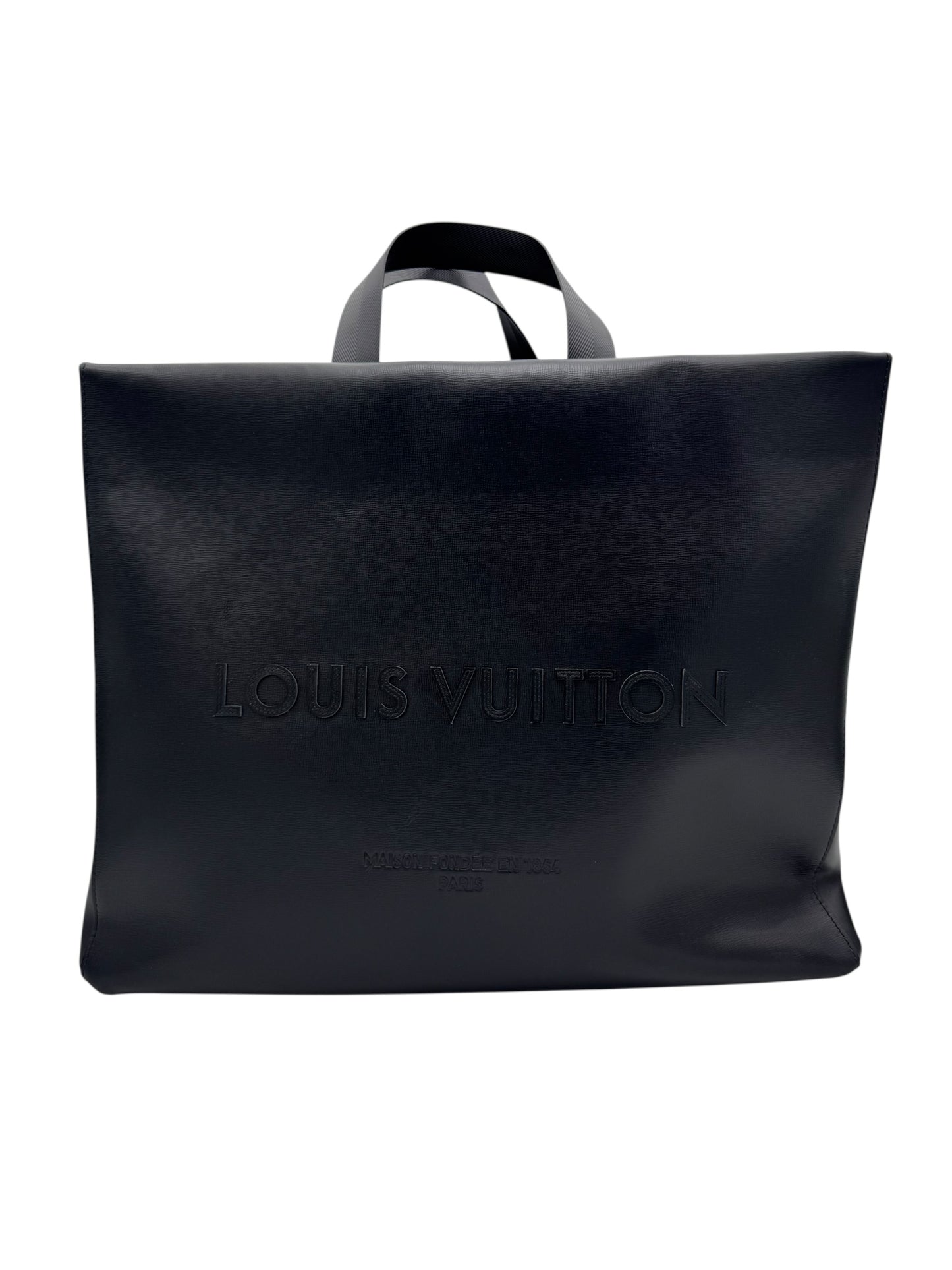 2025 LOUIS VUITTON SHOPPER TOTE GM BAG BLACK LEATHER