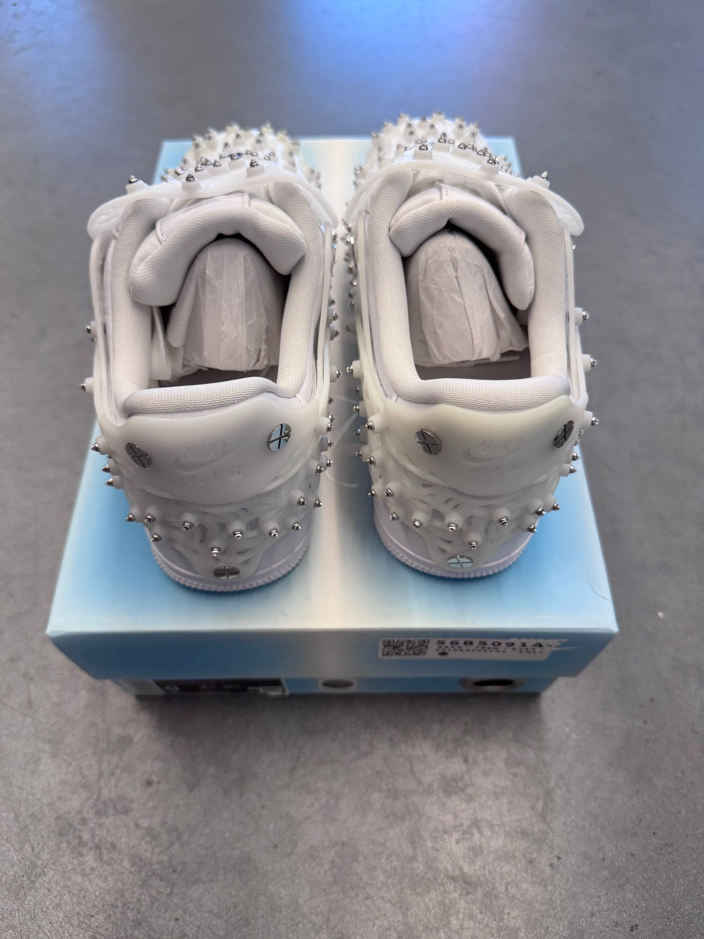 SIZE 9W NIKE AIR FORCE 1 LOW SWARVOSKI RETROFLECTIVE CRYSTAL WHITE (2021) (NEW WITH BOX) (CC)