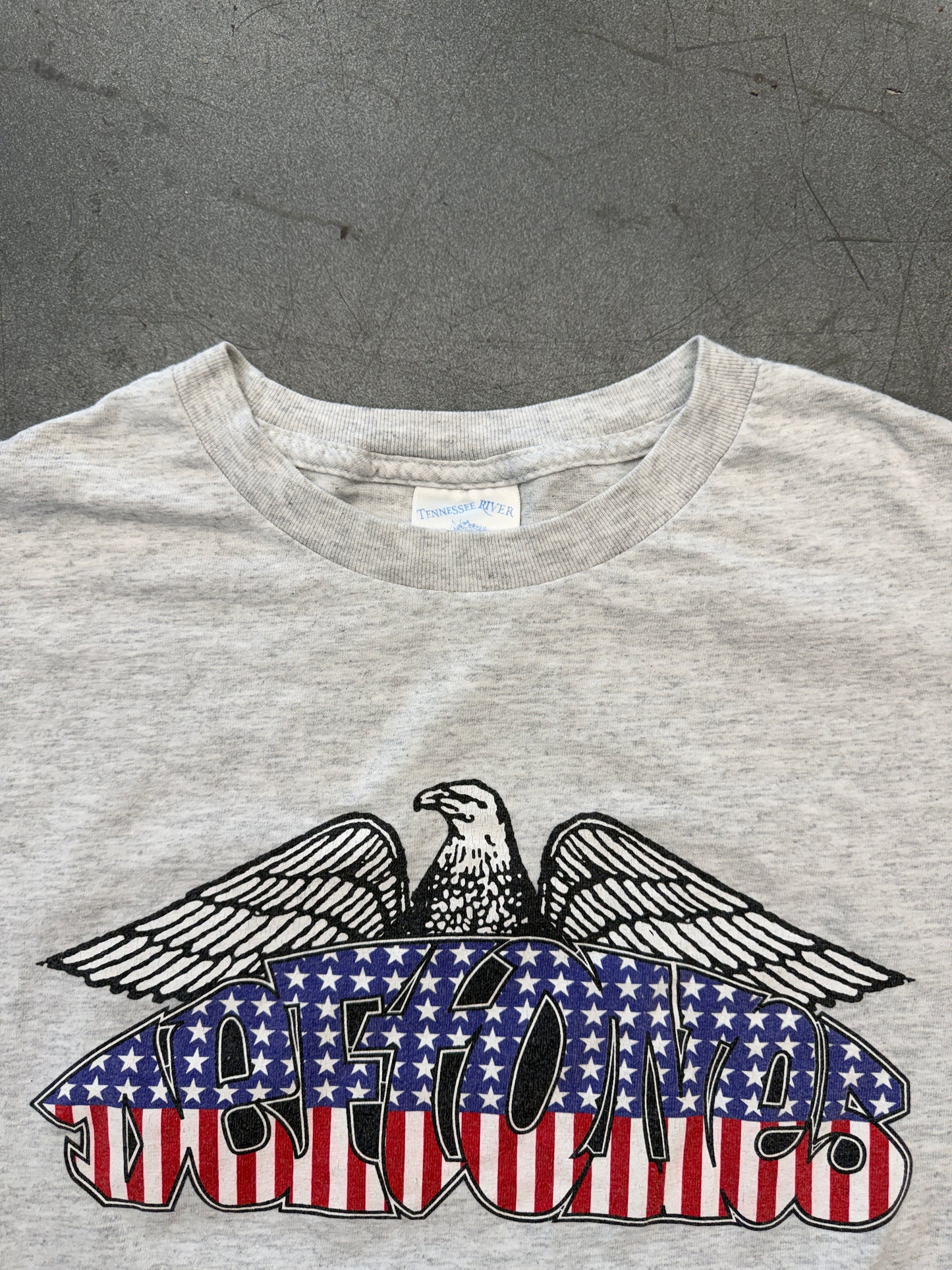 90S DEFTONES USA FLAG EAGLE TEE (TENNESSE RIVER TAG)
