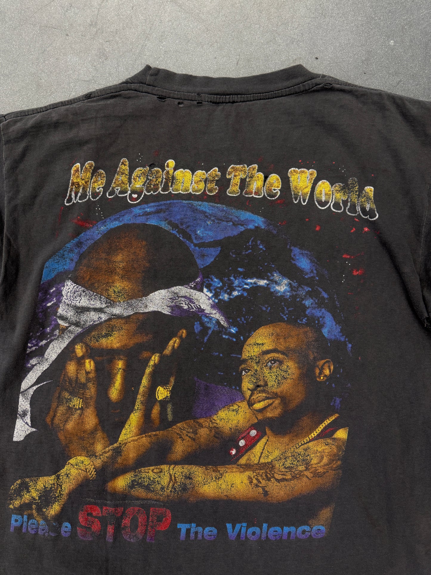 90S TUPAC SHAKUR "HE WILL BE GREATLY MISSED" BOOTLEG RAP TEE (PULLED TAG)