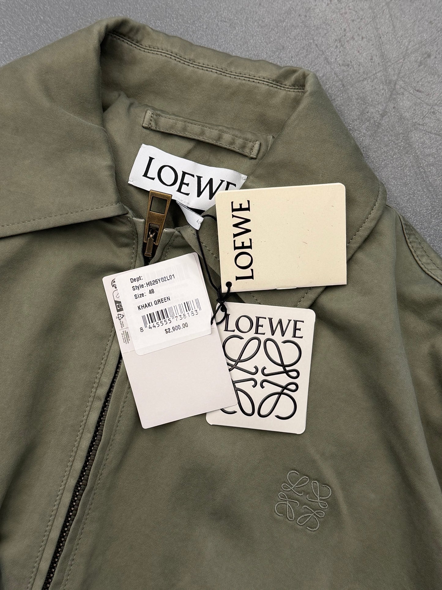 LOEWE BELTED JACKET - KHAKI GREEN