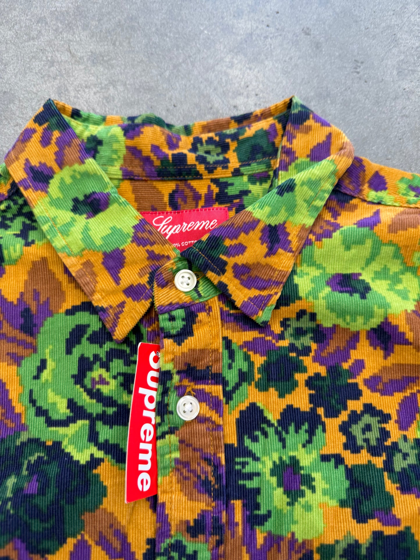 FW21 SUPREME DIGI FLORAL CORDUROY SHIRT