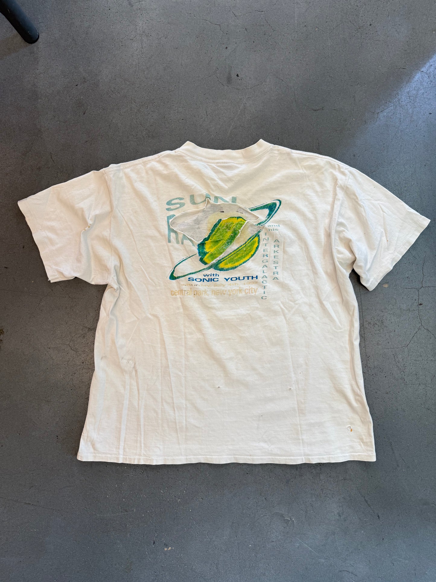 1992 SONIC YOUTH 4TH OF JULY CENTRAL PARK, NYC POPSICLE TEE (ONEITA TAG)