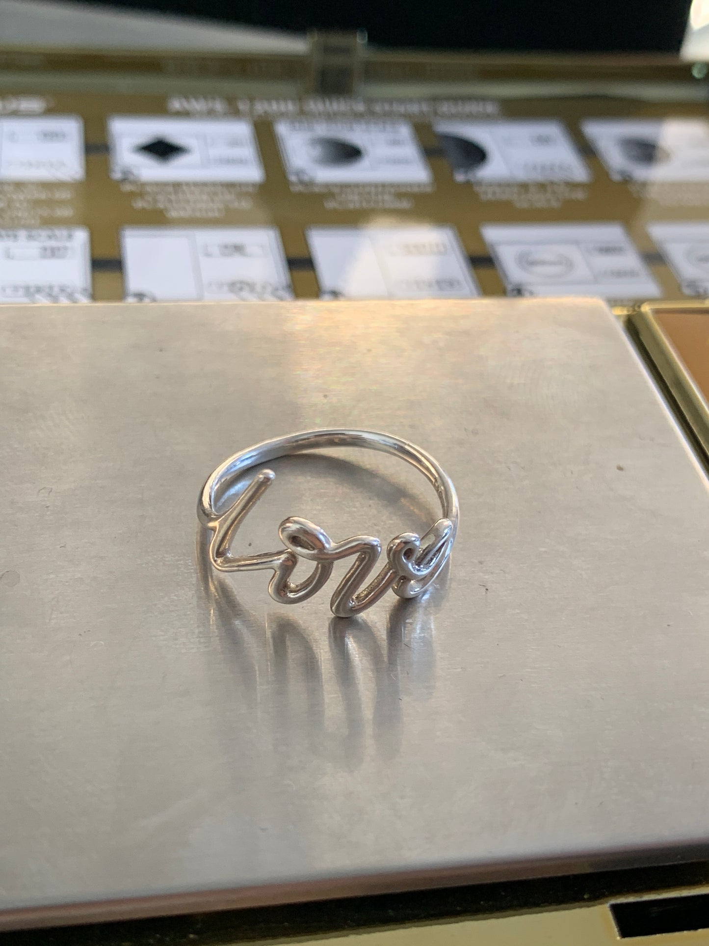 TIFFANY PABLO PICASSO LOVE GRAFFITI SILVER RING (1.8 GRAMS)