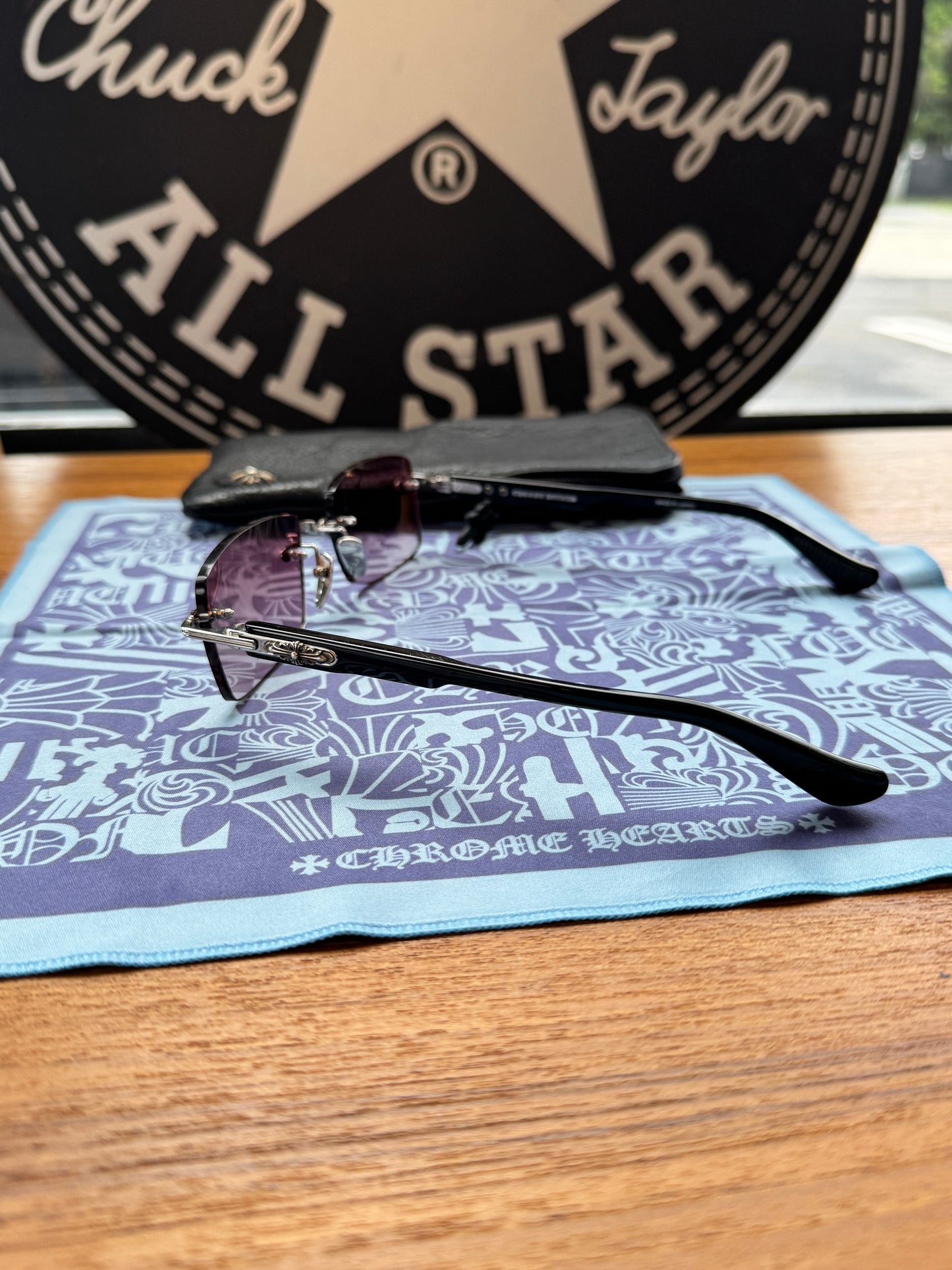 CHROME HEARTS DEEP II SUNGLASSES BLACK (WITH CASE)