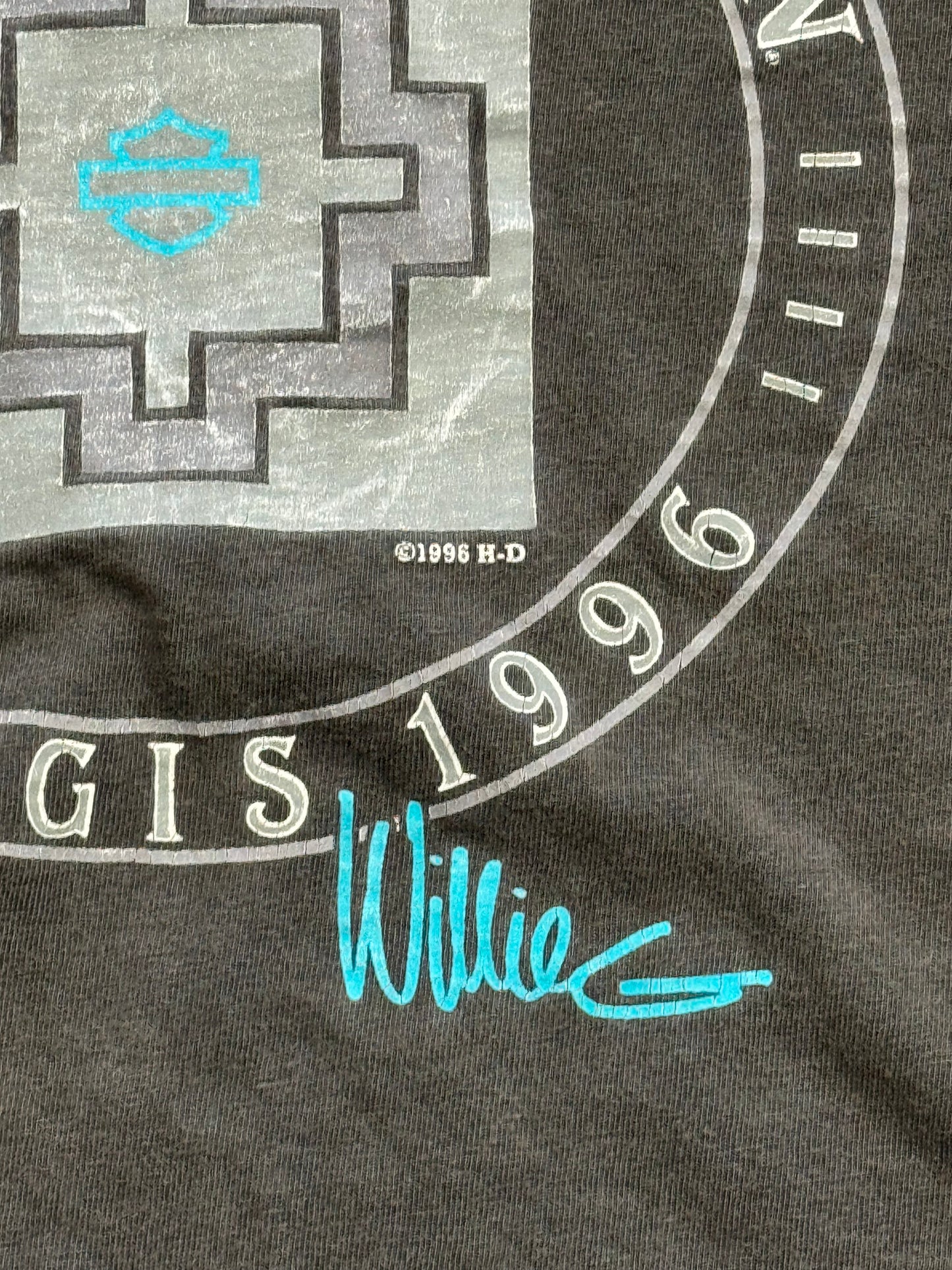 1996 HARLEY-DAVIDSON STURGIS WILLIE G MULLET TEE (HANES BEEFY TAG)
