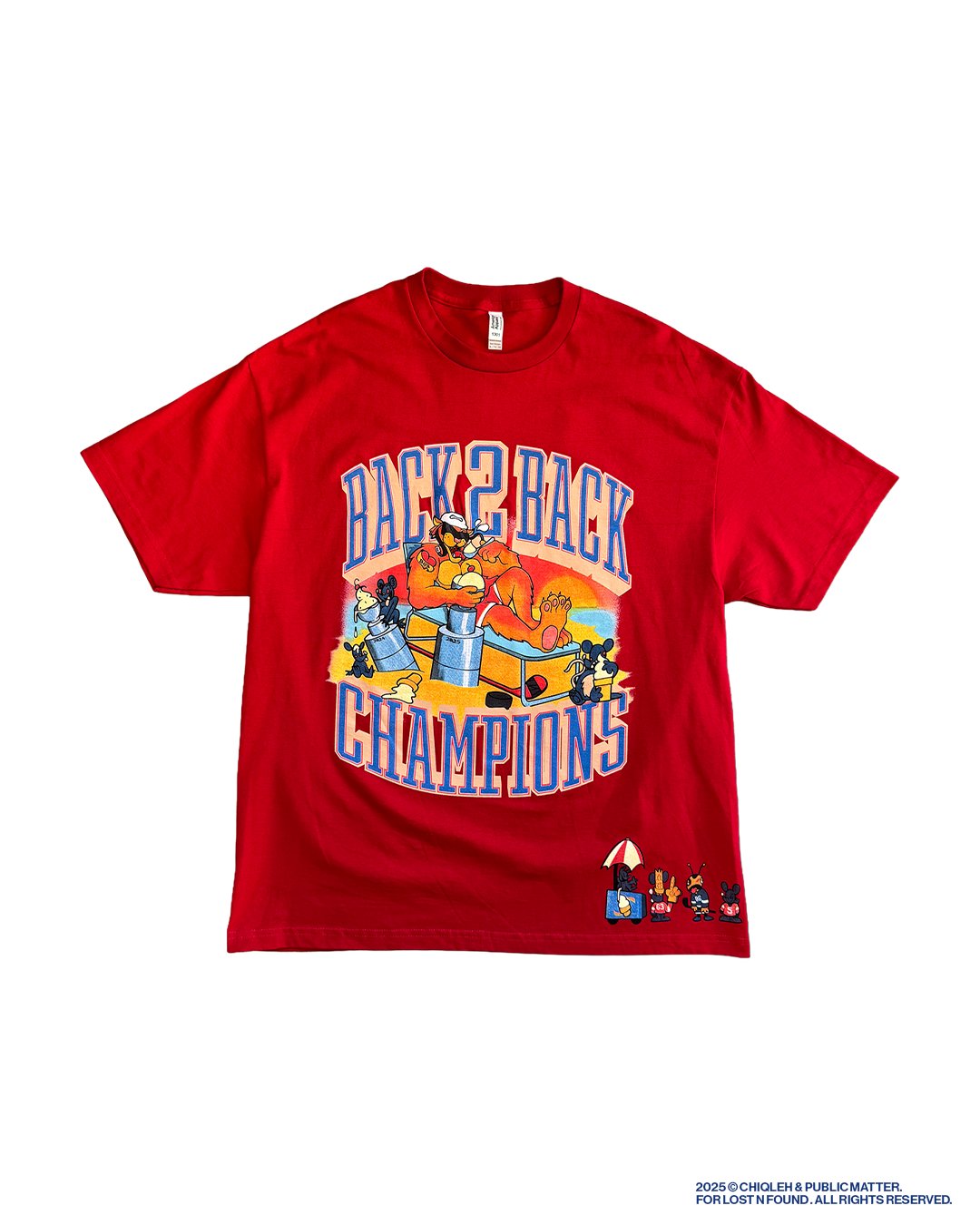 2025 BACK 2 BACK CHAMPIONS RED TEE + TICKET PACKAGE
