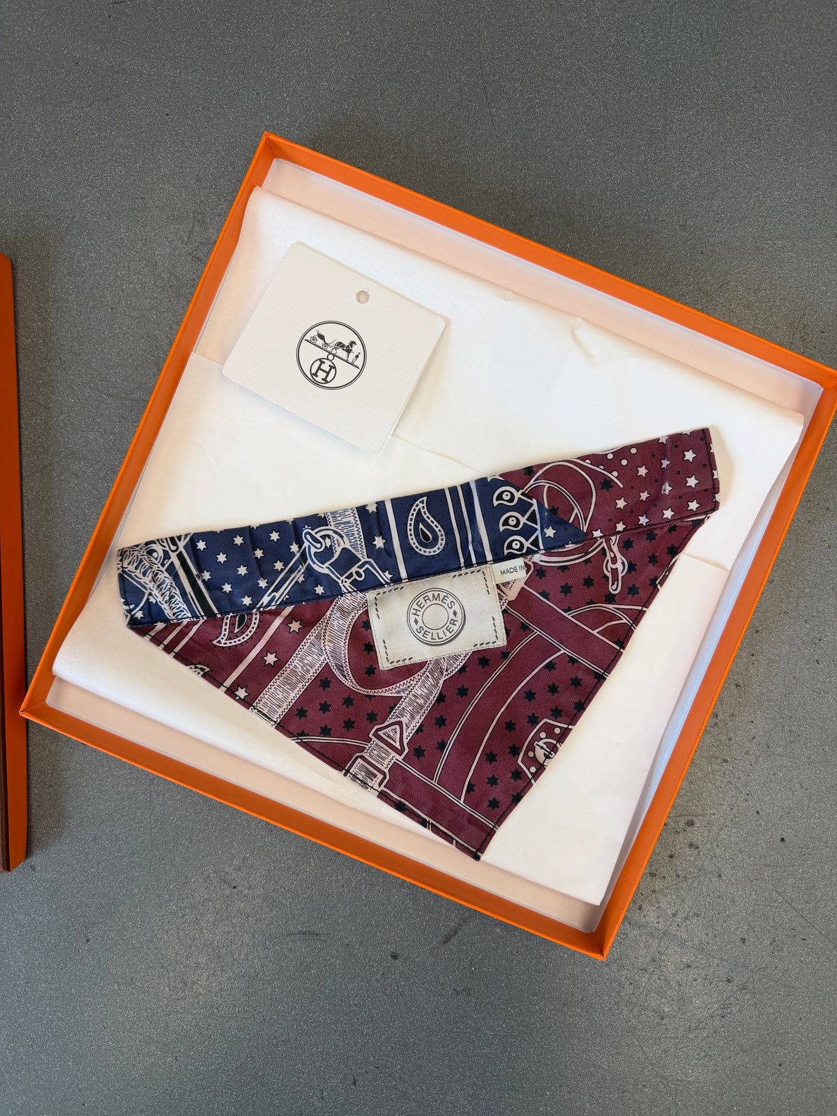 HERMES EPERON D'OR DOG BANDANA