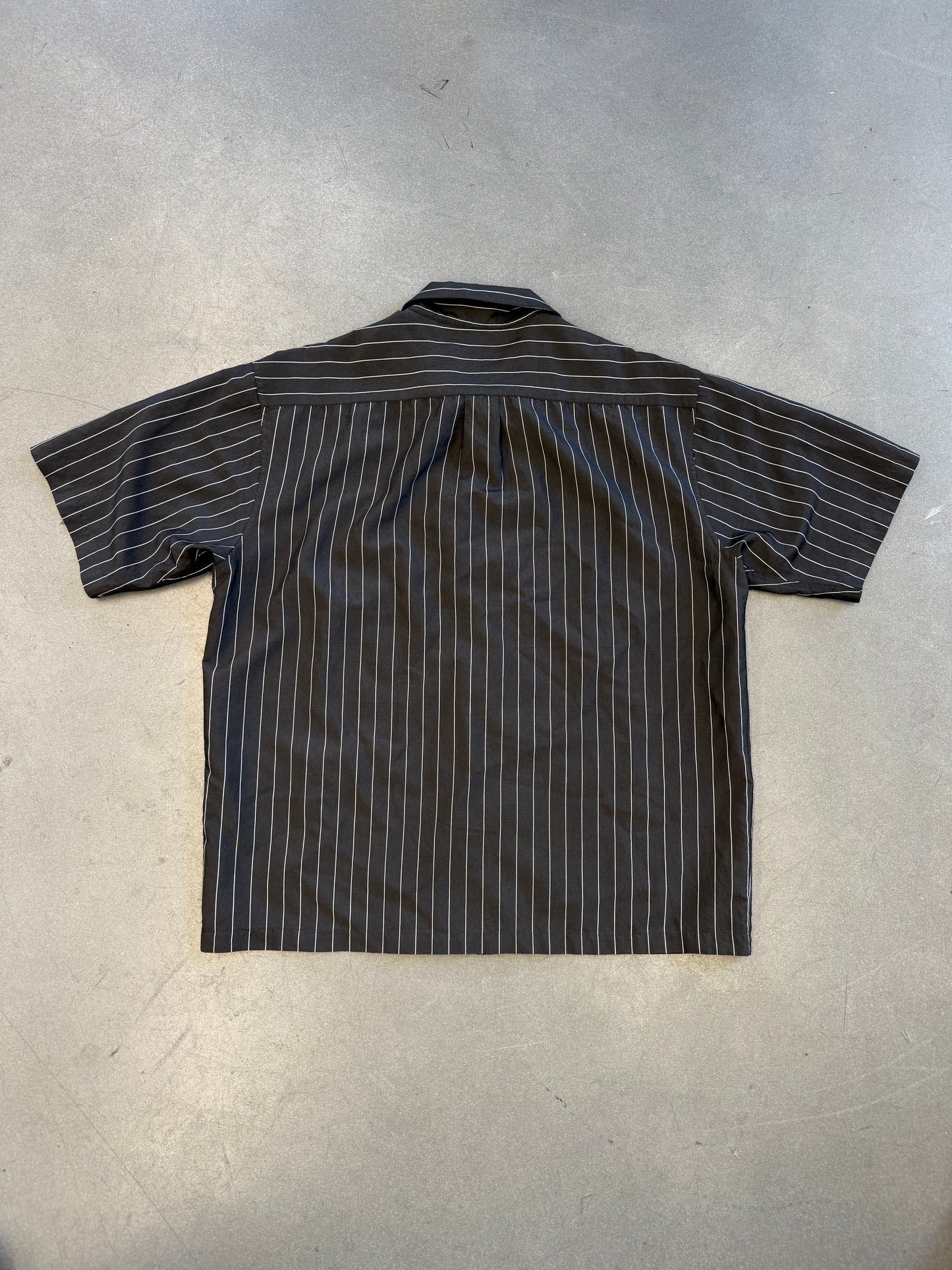 SS25 SUPREME PAJAMA STRIPE S/S WORK SHIRT - BLACK