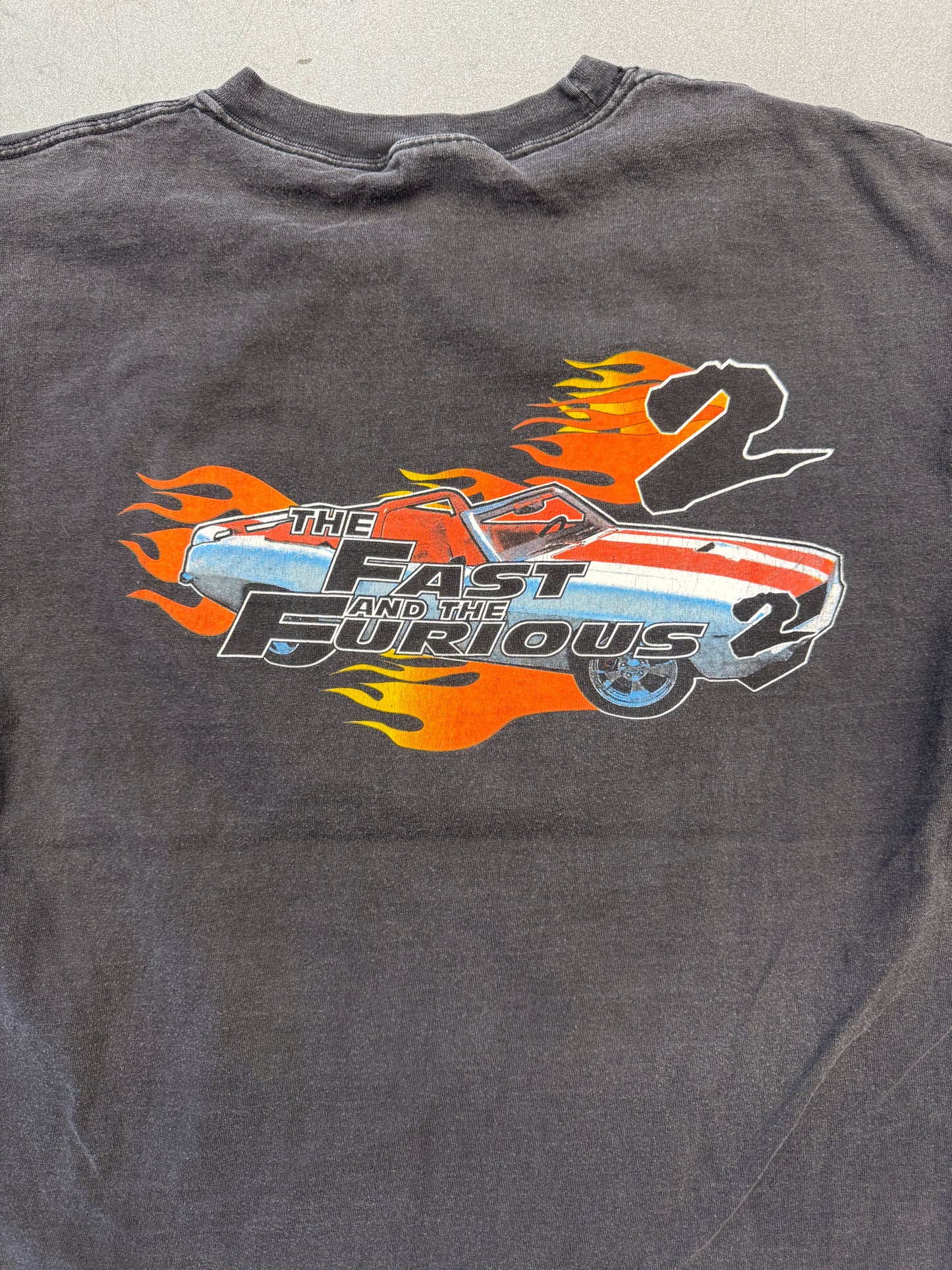 2002 THE FAST AND THE FURIOUS SPECIAL EFFECTS CREW MULLET TEE (HANES TAG)