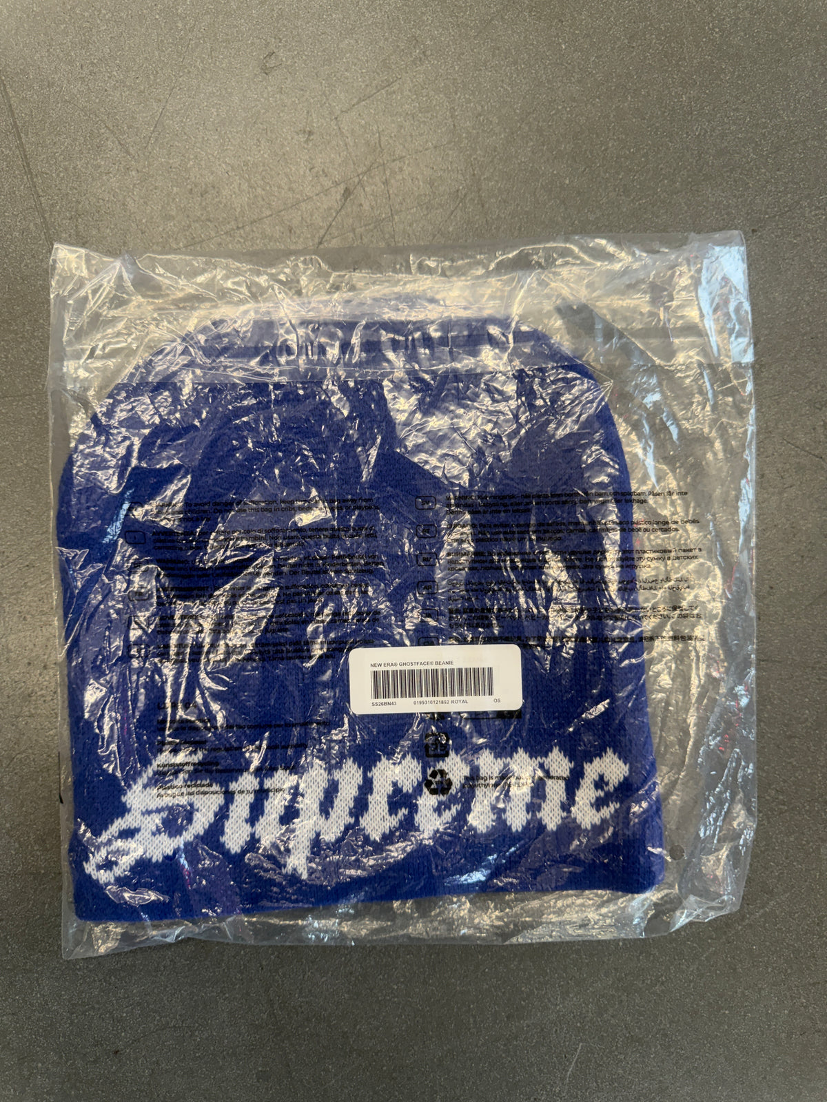 SS26 SUPREME NEW ERA GHOSTFACE BEANIE - BLUE
