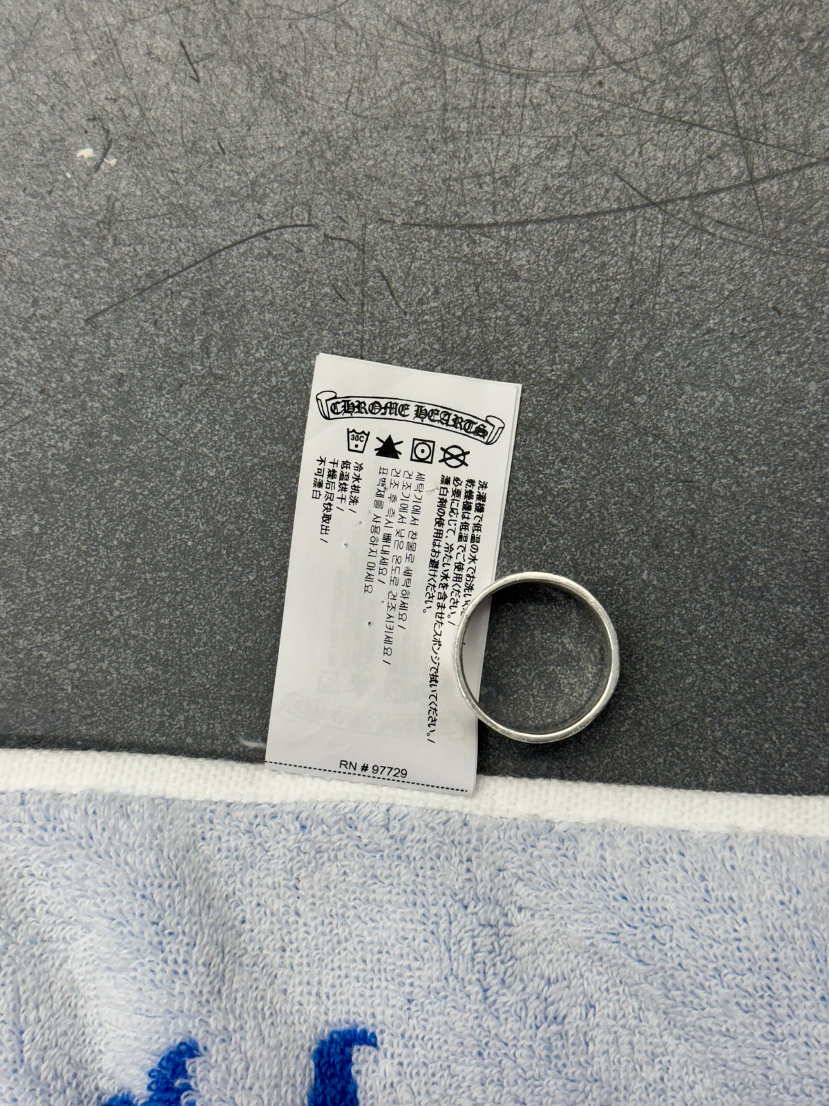 CHROME HEARTS CEMETERY CROSS BEACH TOWEL - BLUE/WHITE