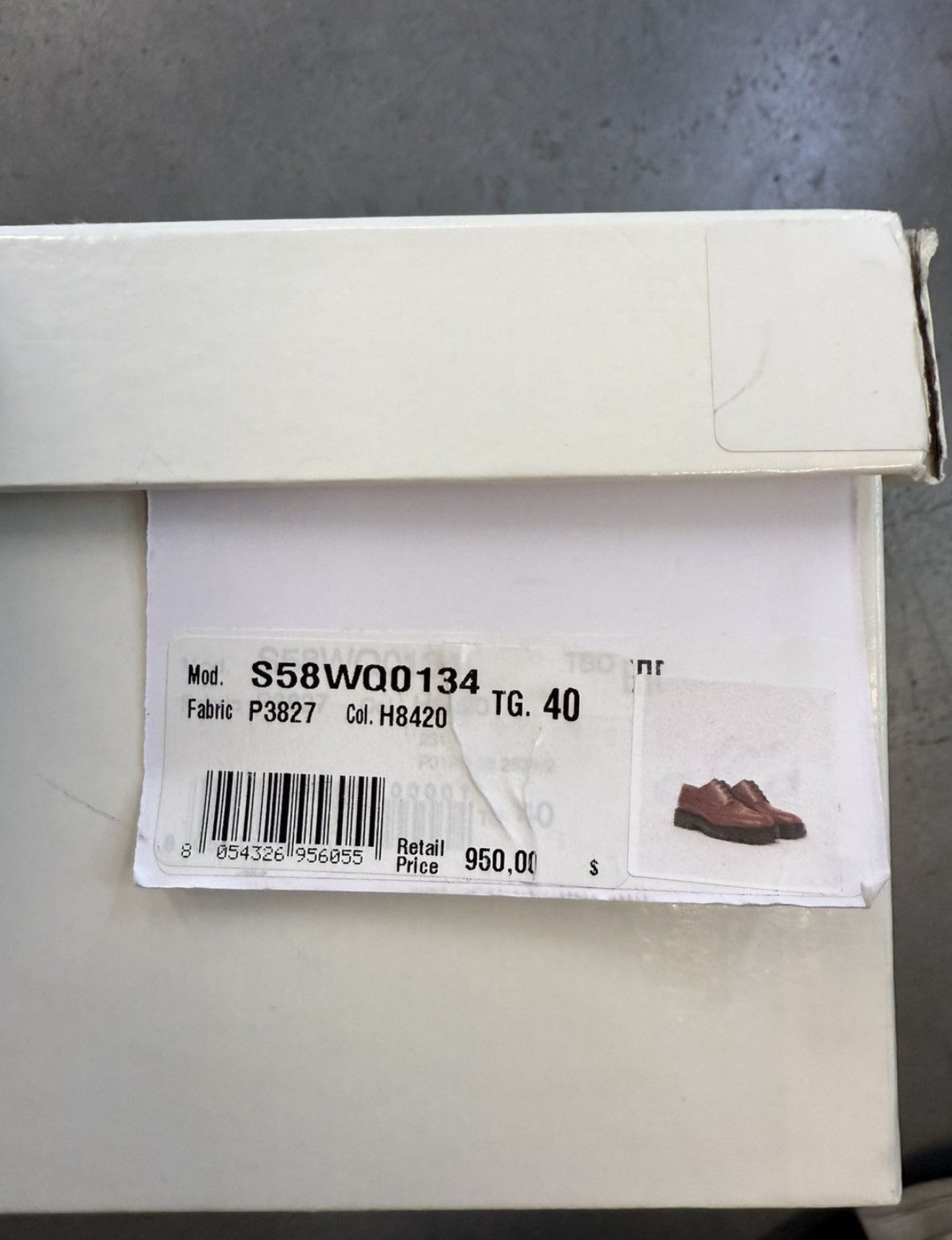 SIZE 40 MAISON MARGIELA TAN TABI LACE-UP DERBYS (PRE-OWNED WITH BOX)