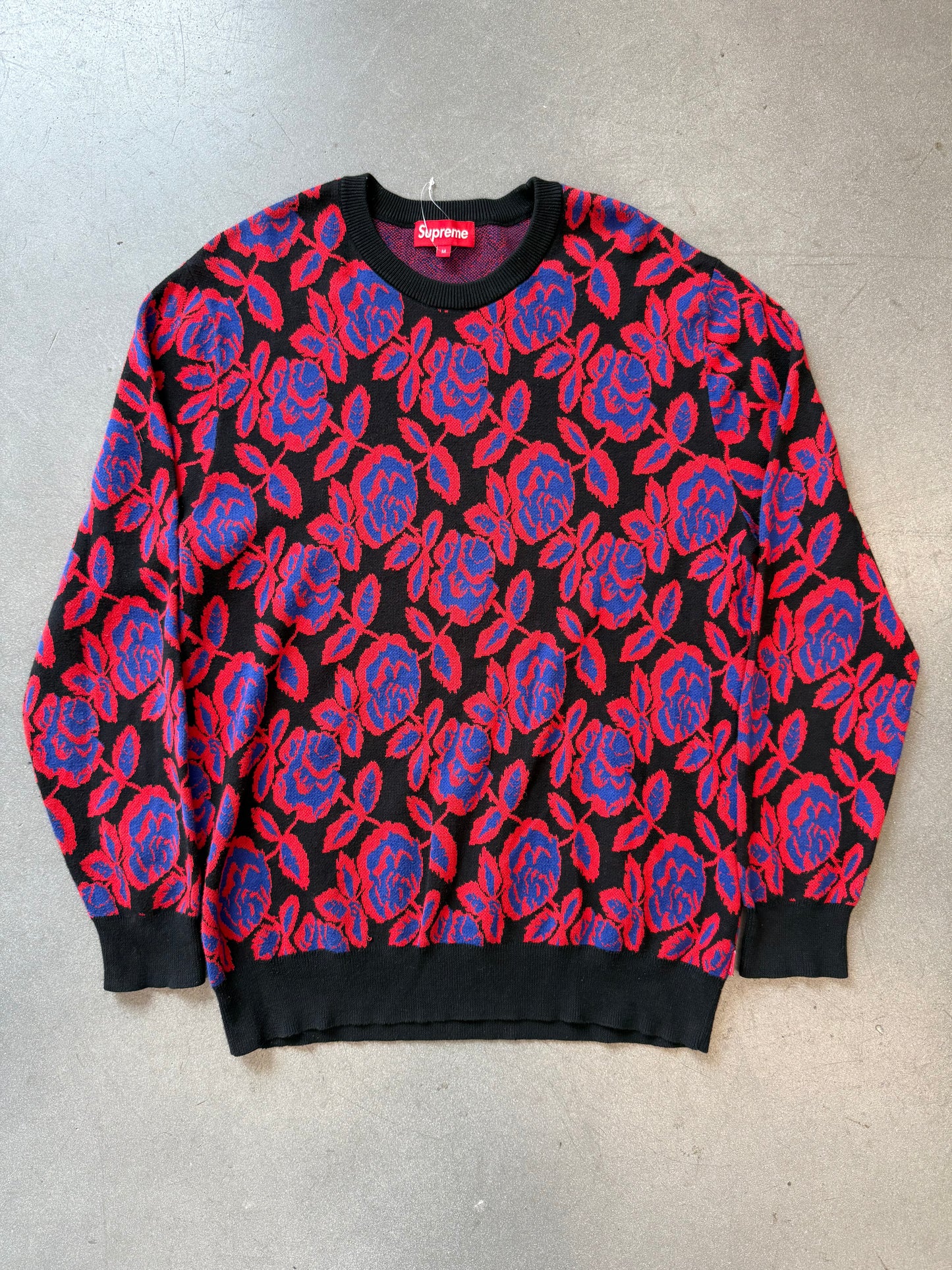 FW12 SUPREME THIN KNIT ROSES SWEATER