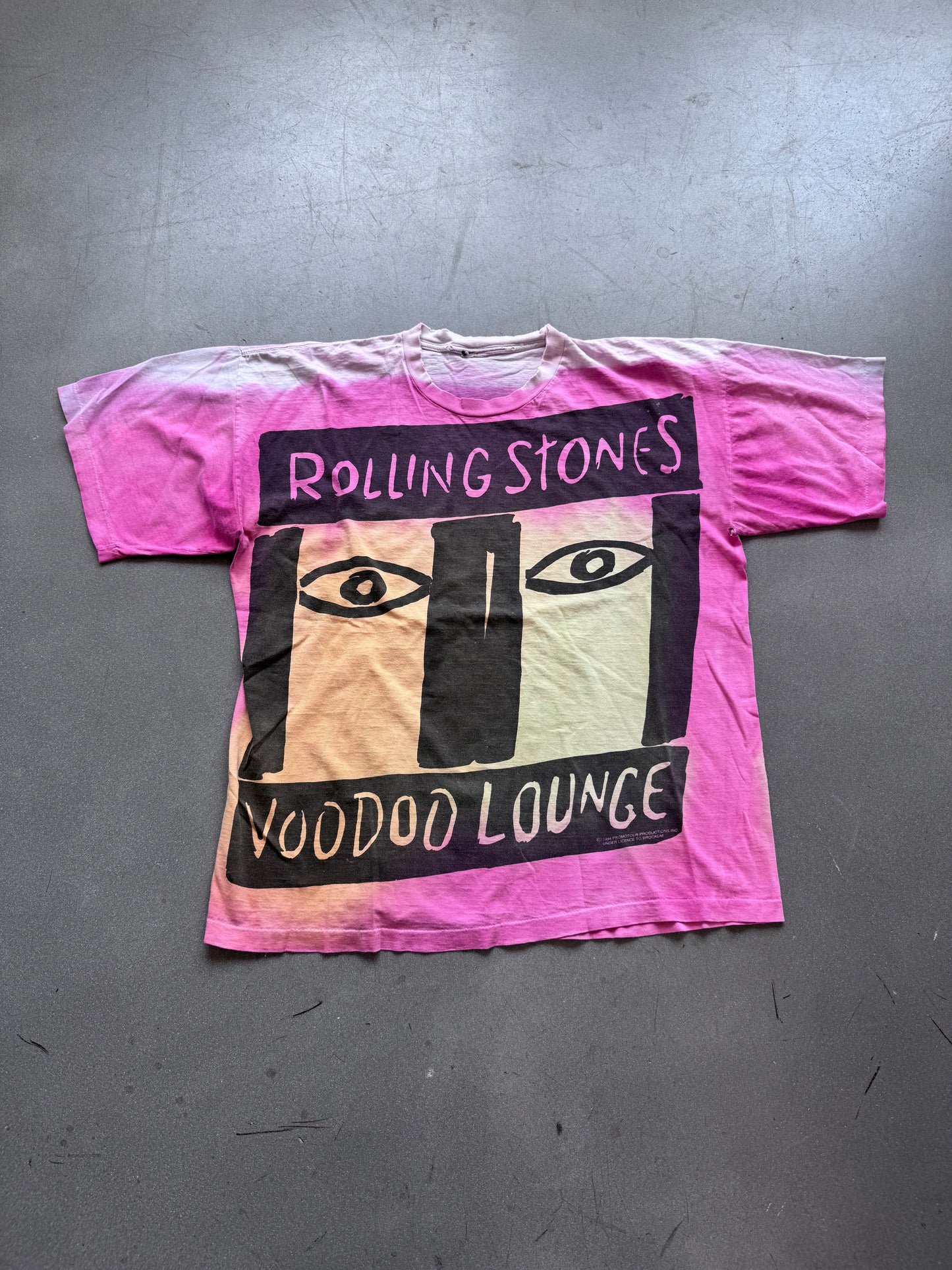 1994 ROLLING STONES VOODOO LOUNGE TIE-DYE TEE (PULLED BROCKUM TAG)
