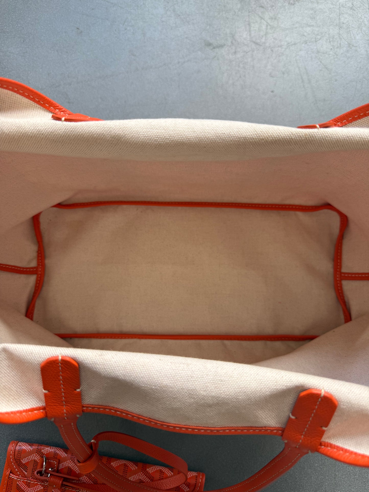 GOYARD SAINT LOUIS COATED CANVAS TOTE BAG (ORANGE)