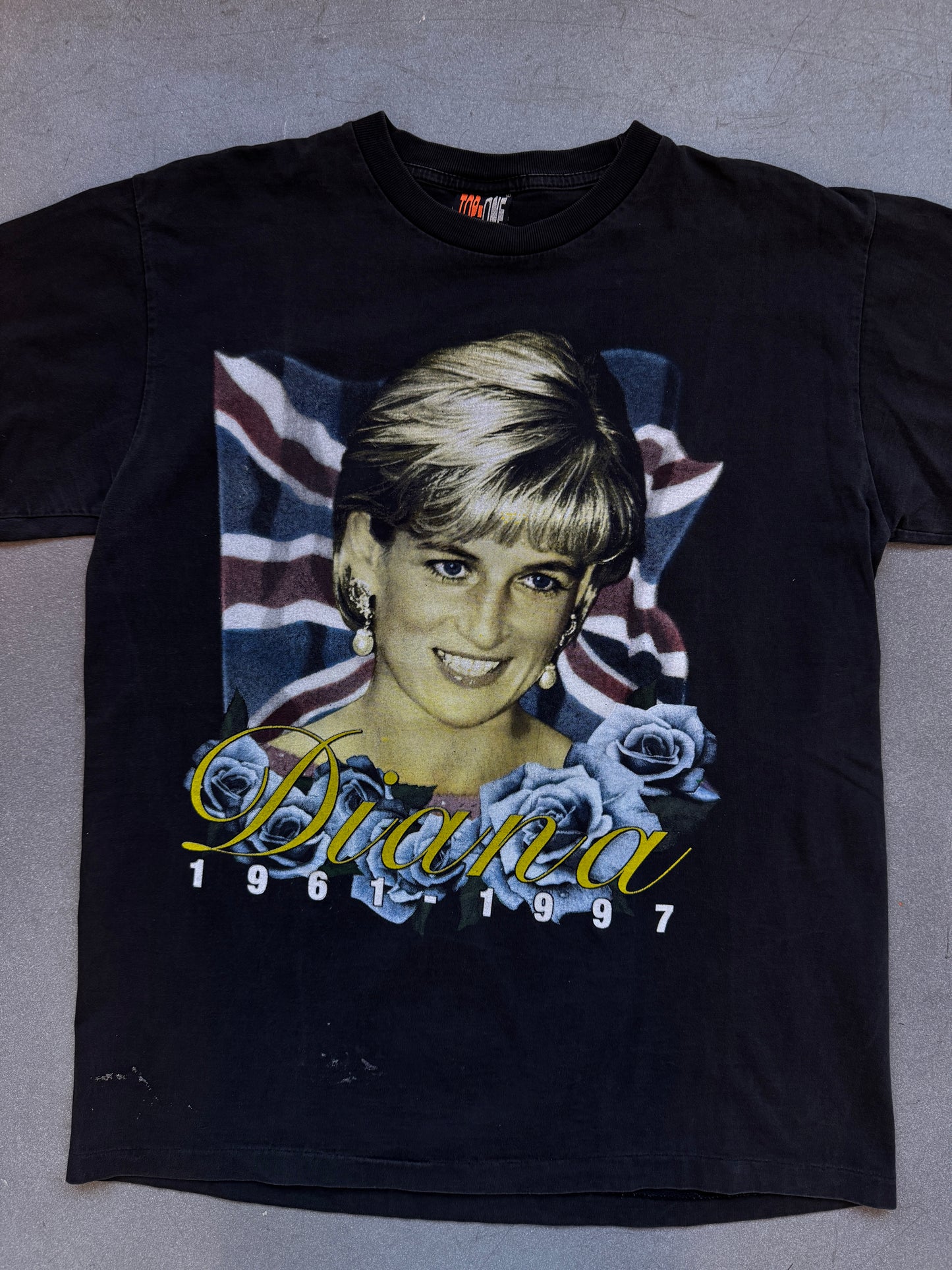 1997 RIP PRINCESS DIANA BOOTLEG RAP STYLE TEE (TOP-ONE TAG)