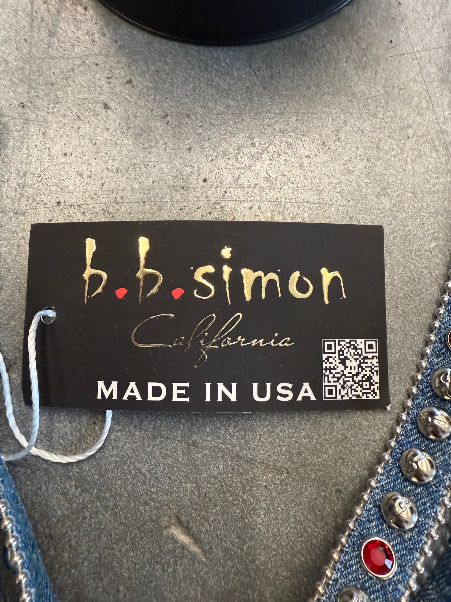 SS25 SUPREME B.B. SIMON DENIM LANYARD - WASHED INDIGO (NEW IN BOX)