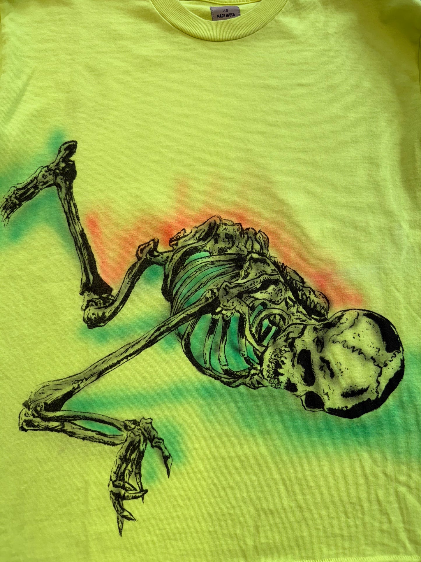 YEEZY WES LANG SKELETON L/S TEE - FROZEN YELLOW (XS)