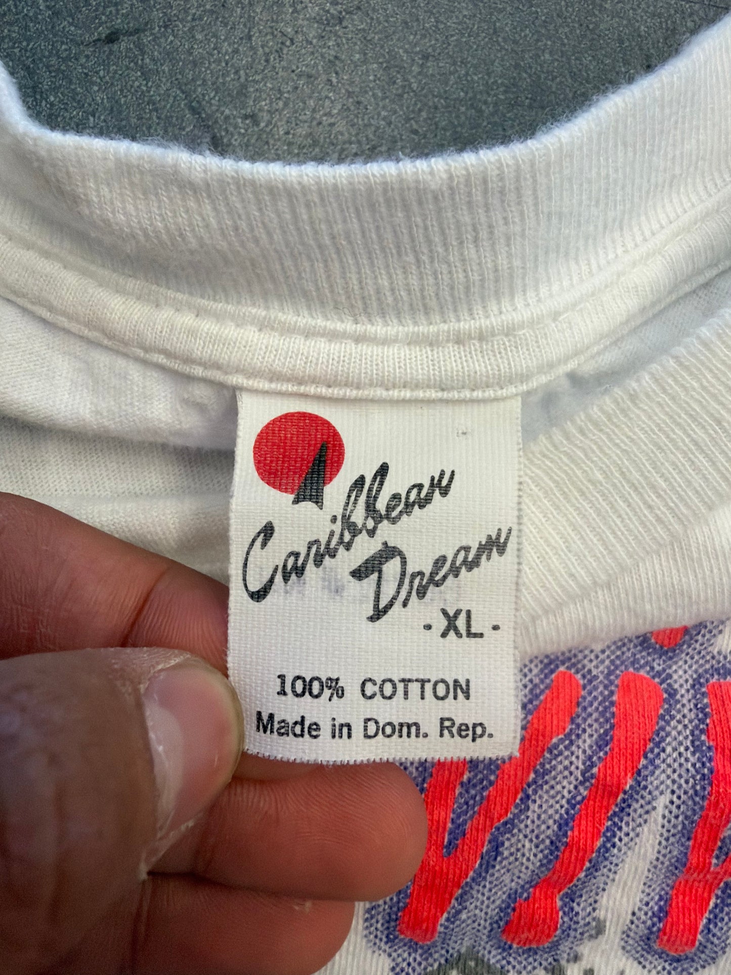 90'S "I SURVIVED HURRICANE ANDREW" TEE (CARIBBEAN DREAM TAG)