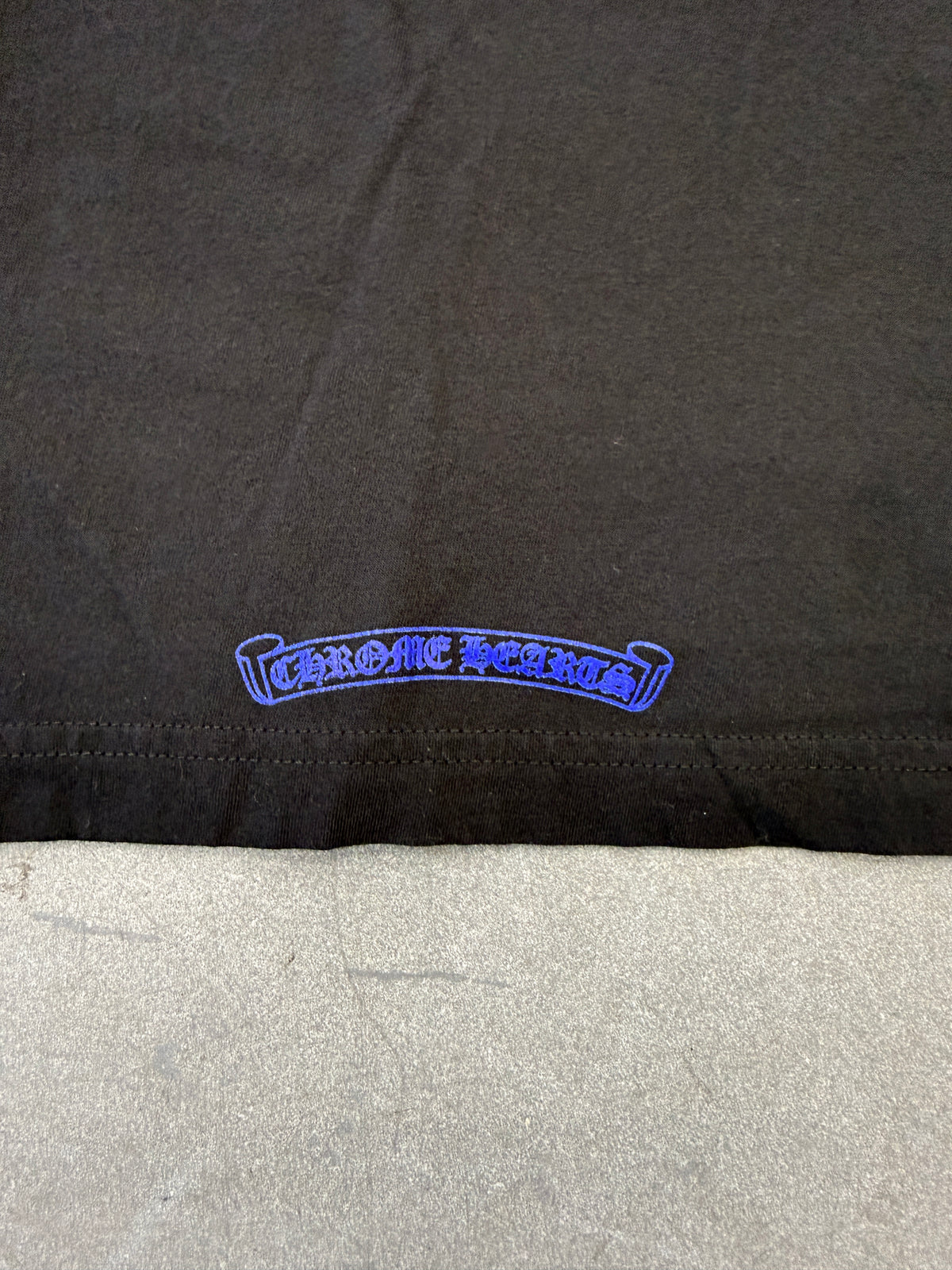 CHROME HEARTS COLLAR PRINT 1988 POCKET LONG SLEEVE TEE - BLACK/BLUE