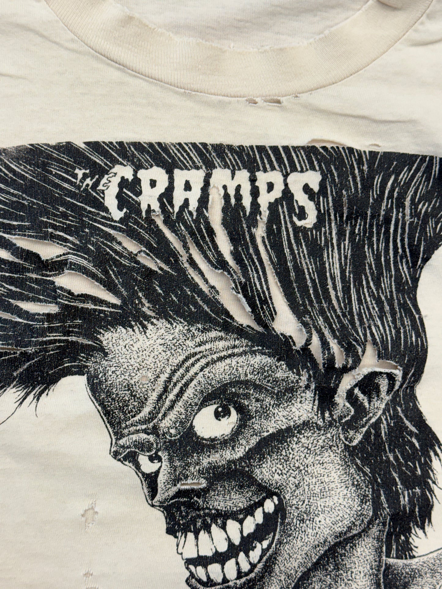 80'S THE CRAMPS BAD MUSIC FOR BAD PEOPLE TEE (PULLED TAG)