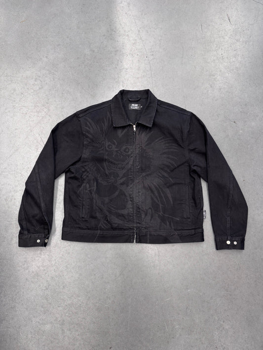 PALACE X DEATHNOTE RYUK DENIM JACKET - BLACK (XL)