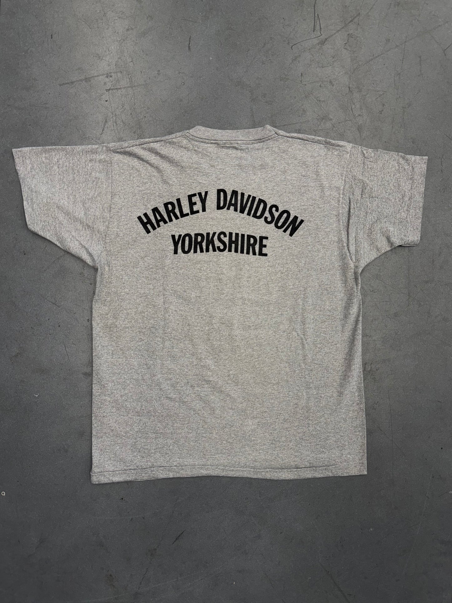 1986 HARLEY-DAVIDSON SHIPLEY RIDERS OF GREAT BRITAIN TEE (SCREEN STARS TAG)