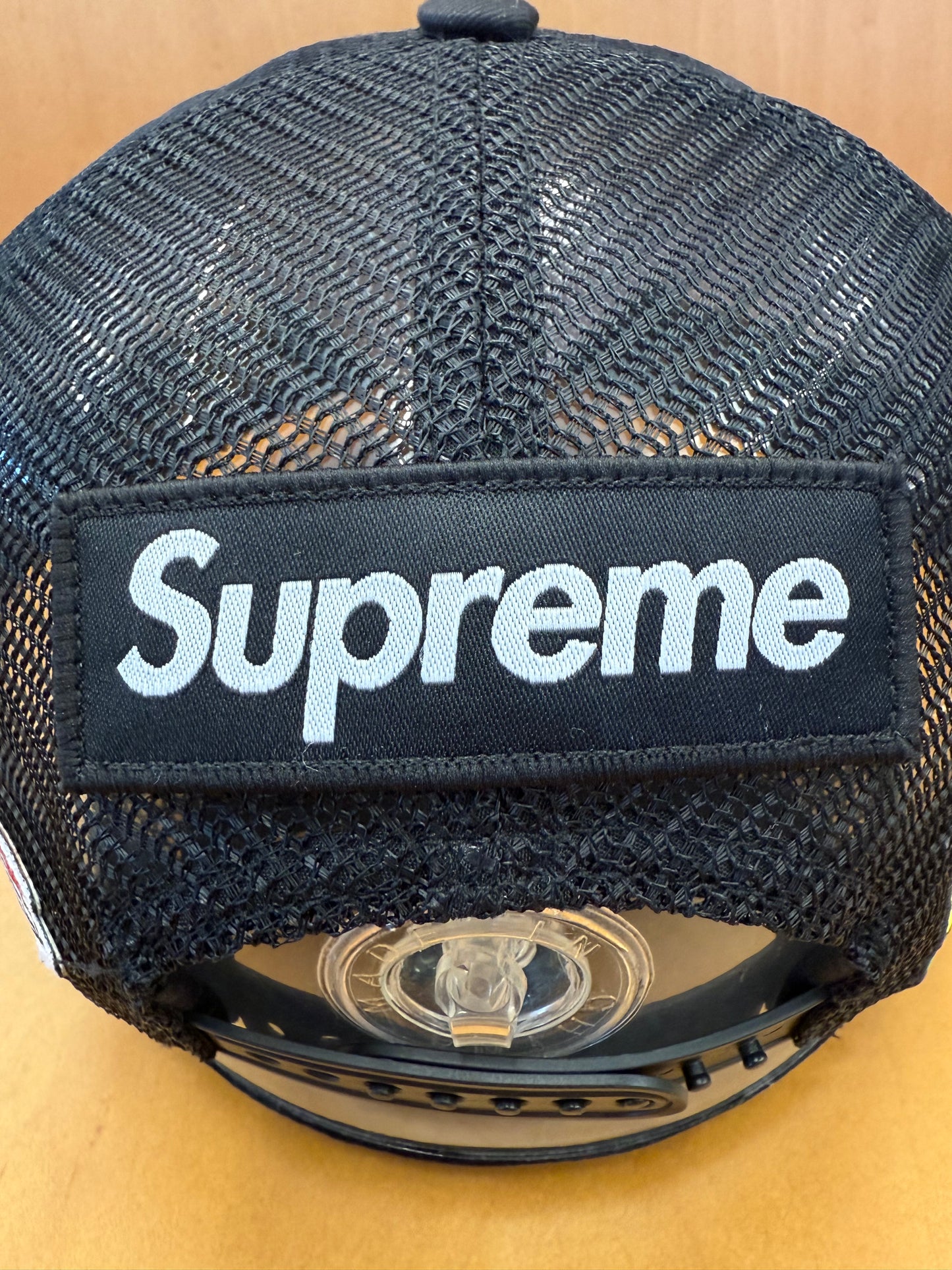 SS25 SUPREME SPONGEBOB JEFF HAMILTON MESH BACK TRUCKER HAT BLACK/PINK