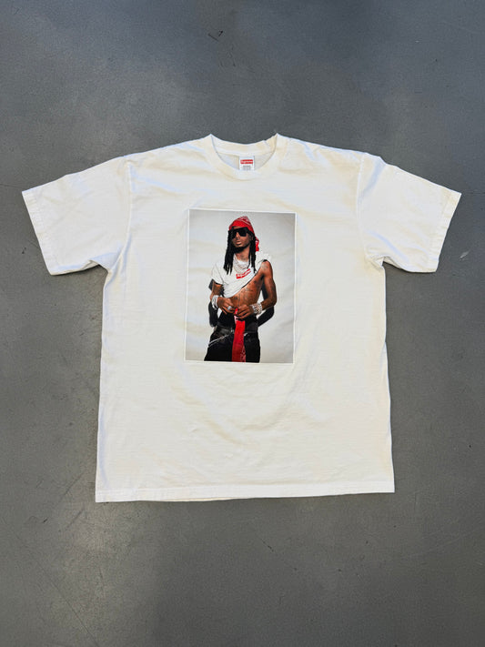 FW25 SUPREME PLAYBOI CARTI PHOTO TEE - WHITE (XL) (PRE-OWNED)