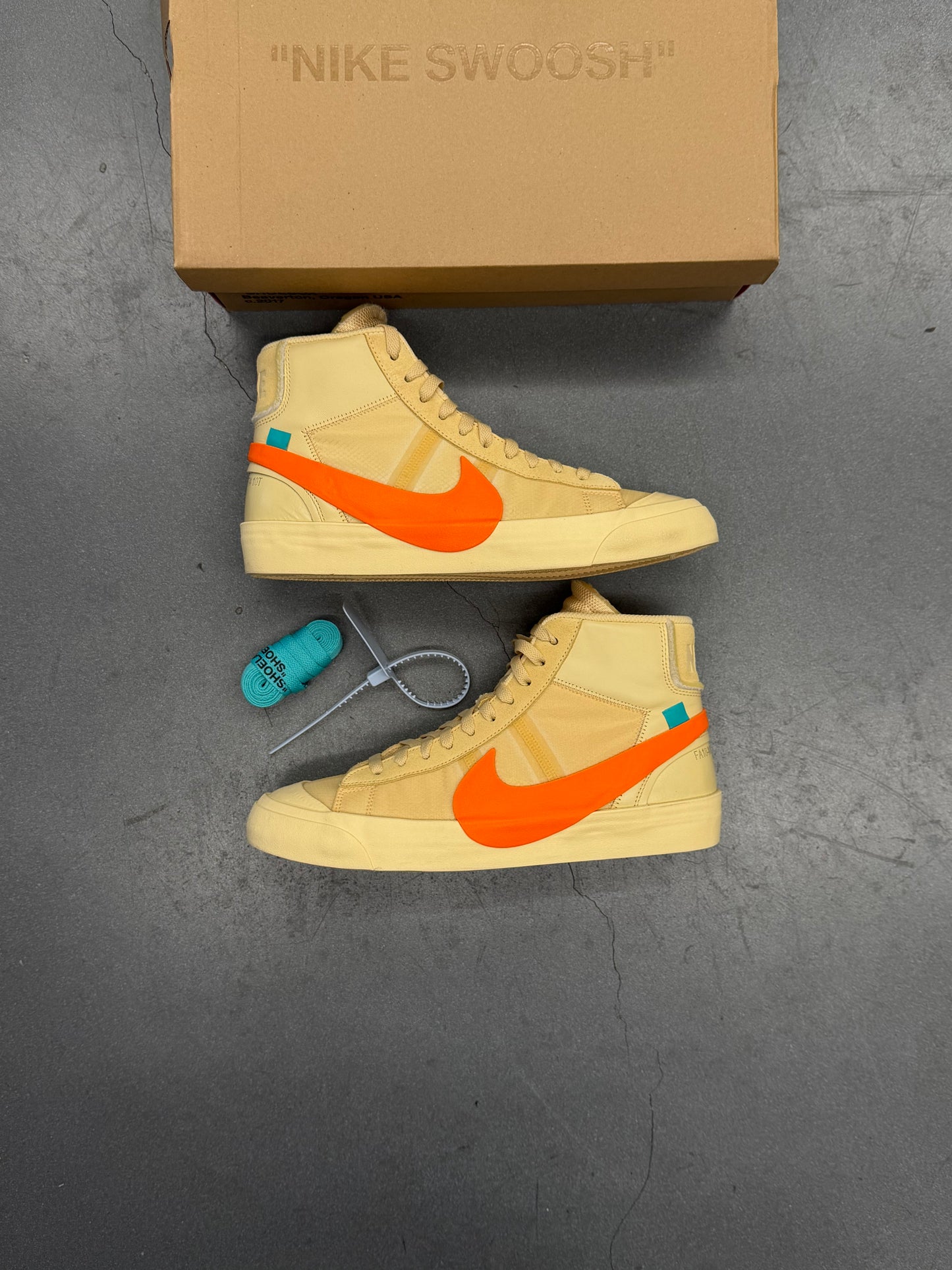 2018 SIZE 10.5 NIKE BLAZER MID OFF-WHITE 'HALLOW'S EVE'