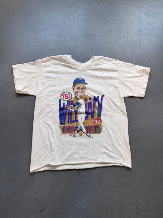 1989 TED WILLIAMS THE SPLENDID SPLINTER BOSTON RED SOXS MLB TEE (SALEM SPORTSWEAR)