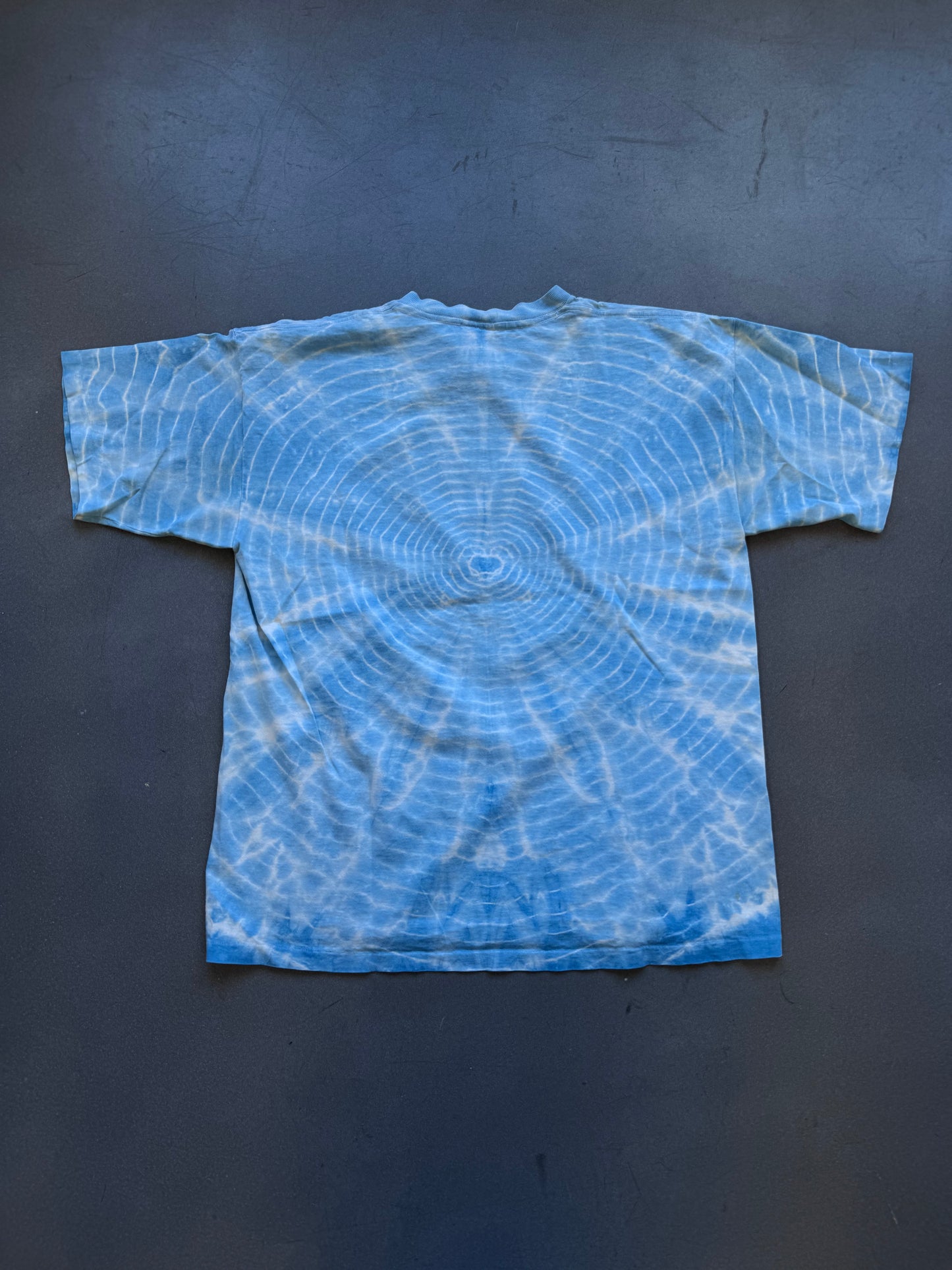 1993 ELTON JOHN WORLD TOUR STYLED BY GIANNI VERSACE BLUE TIE-DYE TEE (LEE TAG)