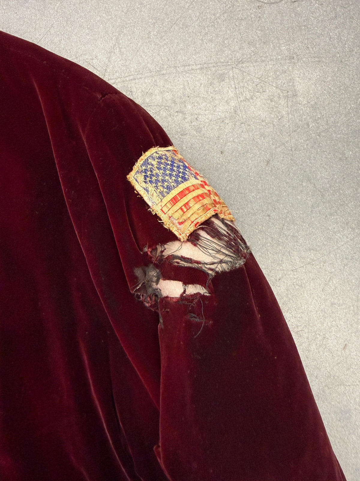 70S-'80S VELVET KOREA DISTRESSED SOUVENIR JACKET
