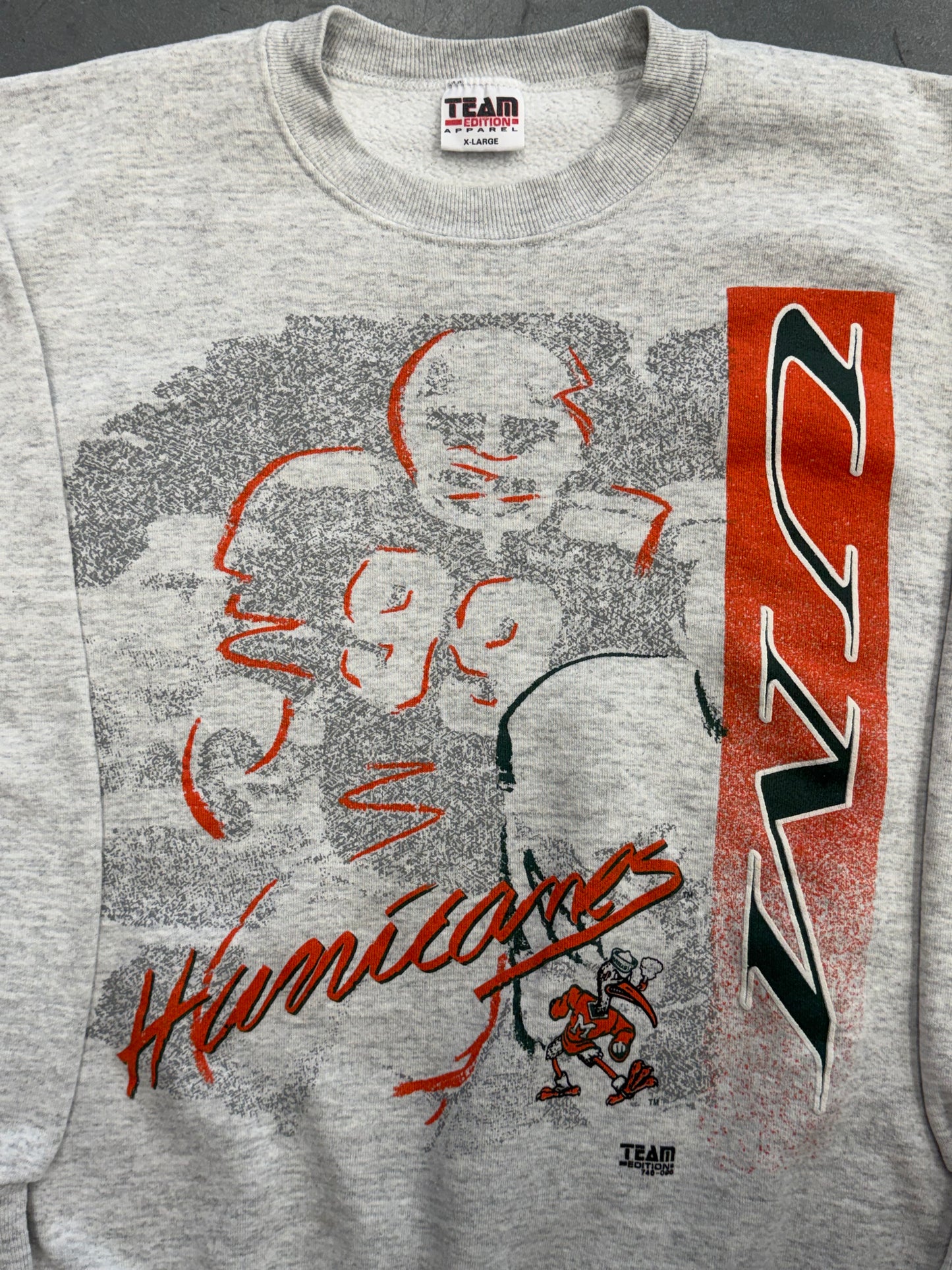 90S TEAM EDITION MIAMI HURRICANES "UM" #99 PLAYER CREWNECK