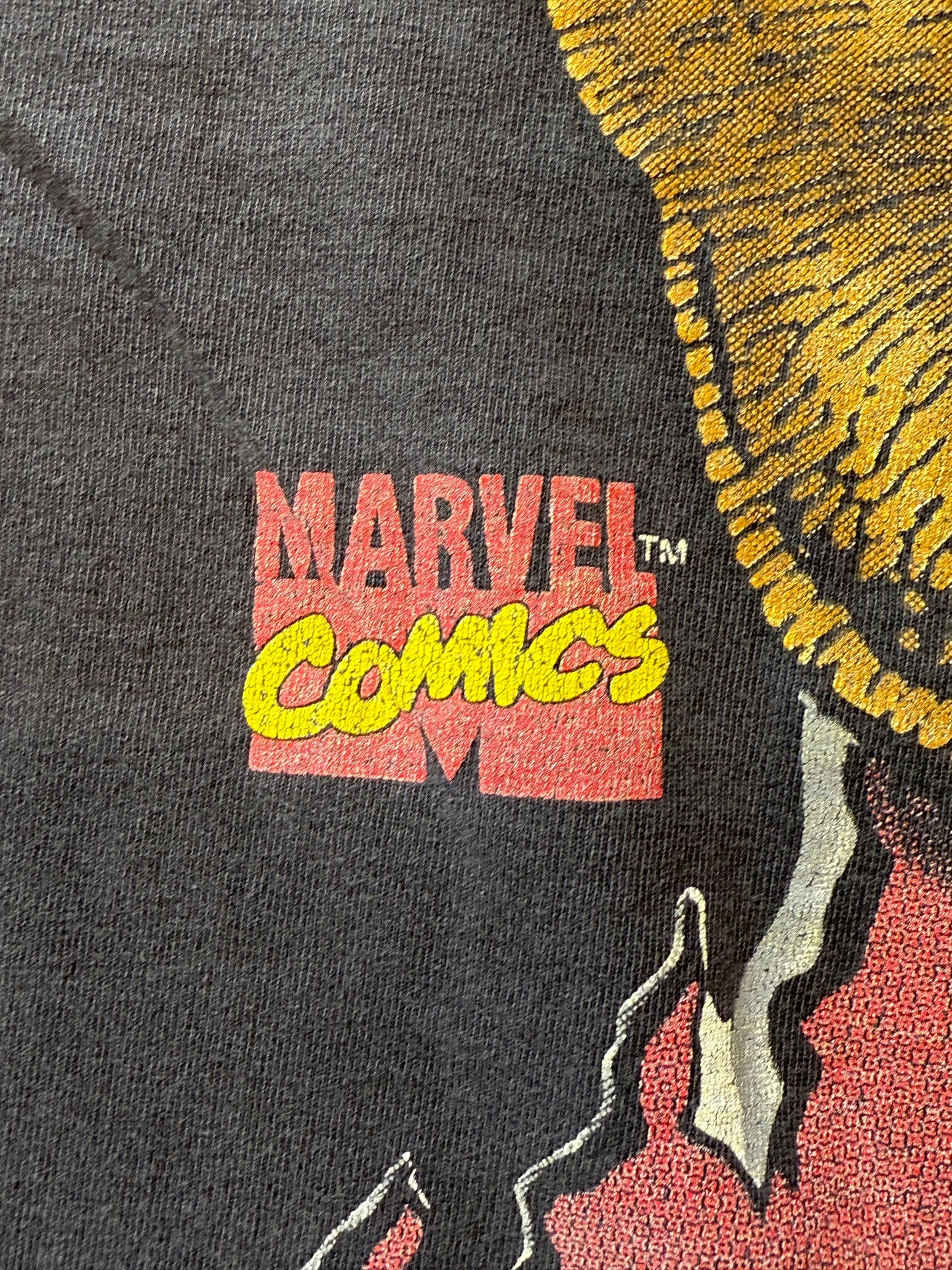 1994 MARVEL COMICS X-MEN WOLVERINE SNIKT FADED TEE (SIGNAL SPORT TAG)
