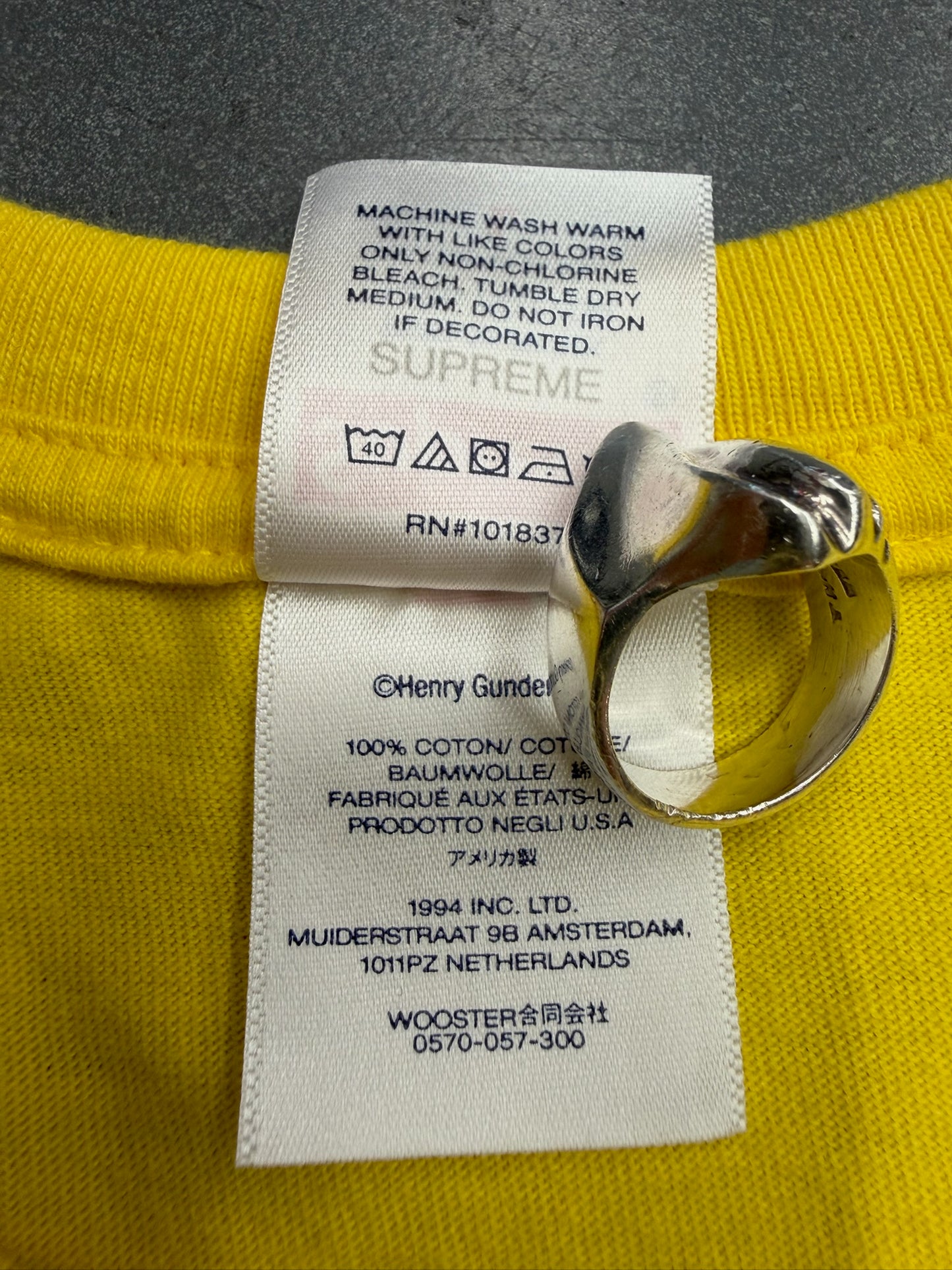 SS23 SUPREME CHILDREN TEE - YELLOW