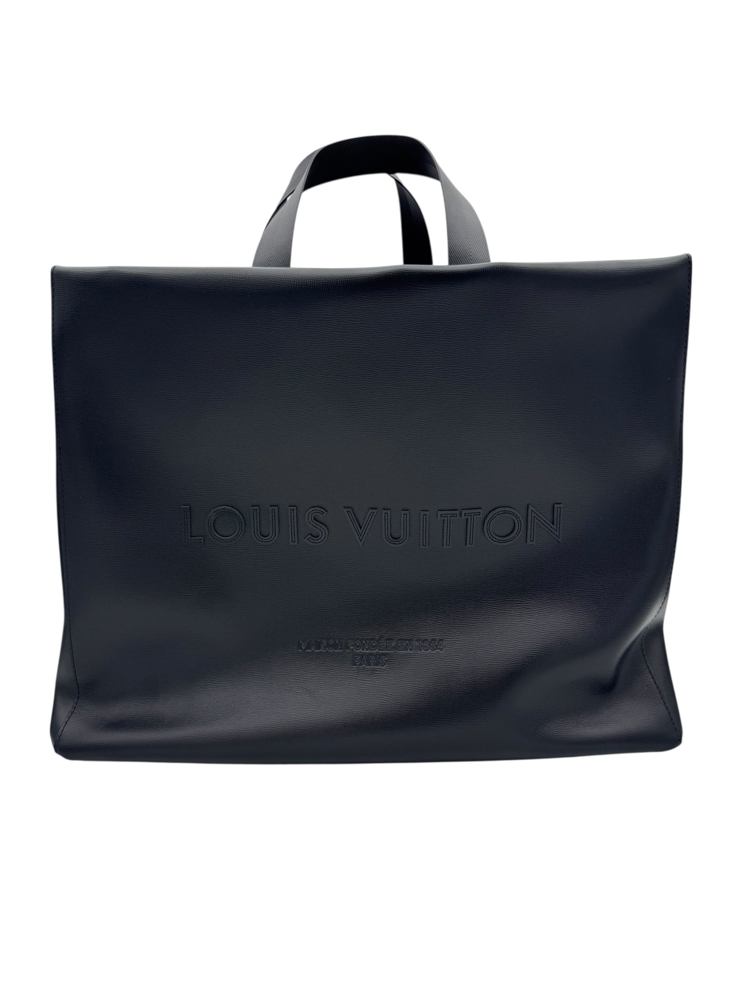 2025 LOUIS VUITTON SHOPPER TOTE GM BAG BLACK LEATHER