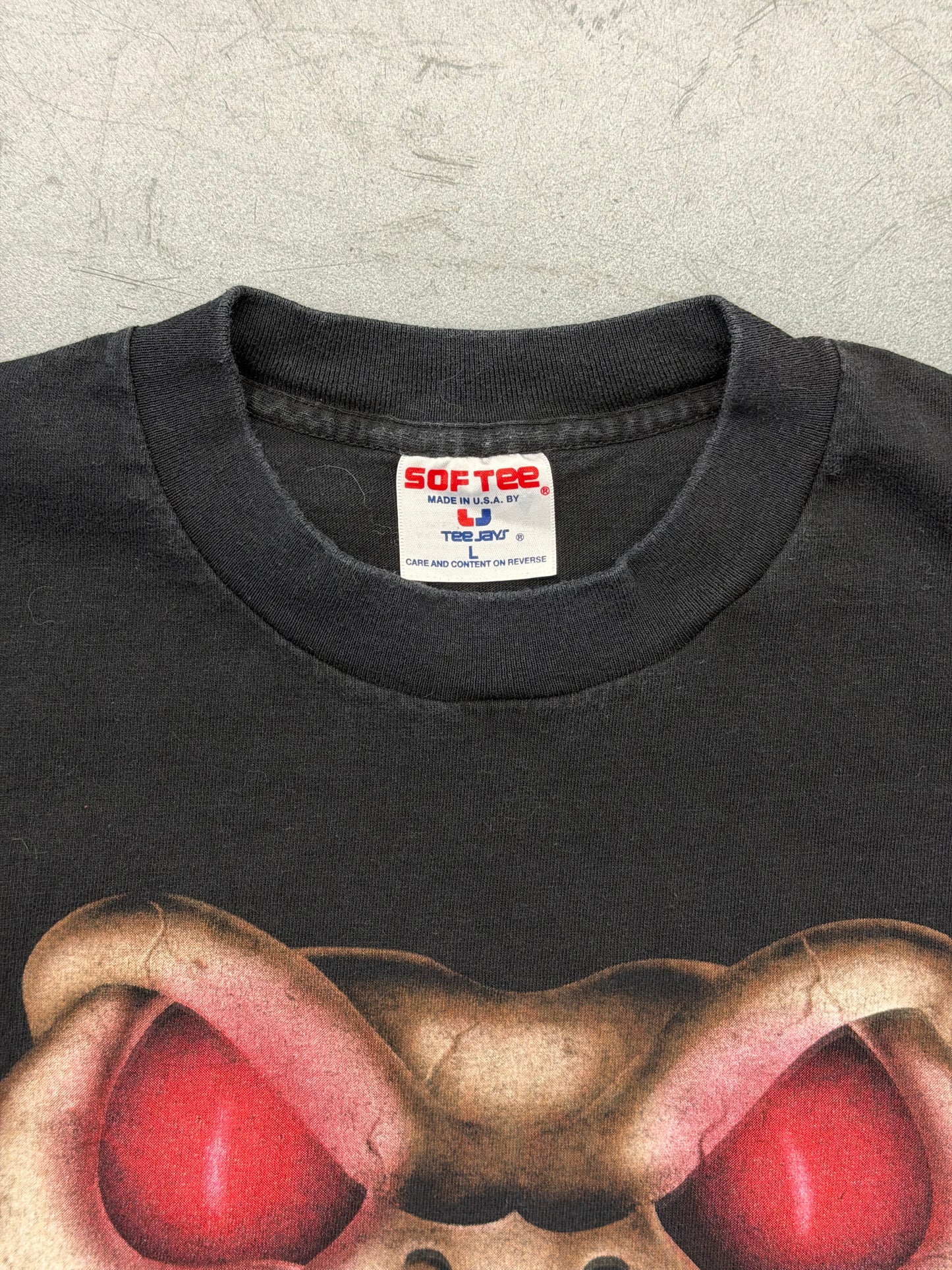 1998 WWF "DON'T TRUST ANYBODY!" STONE COLD STEVE AUSTIN TEE (SOFTEE TAG)