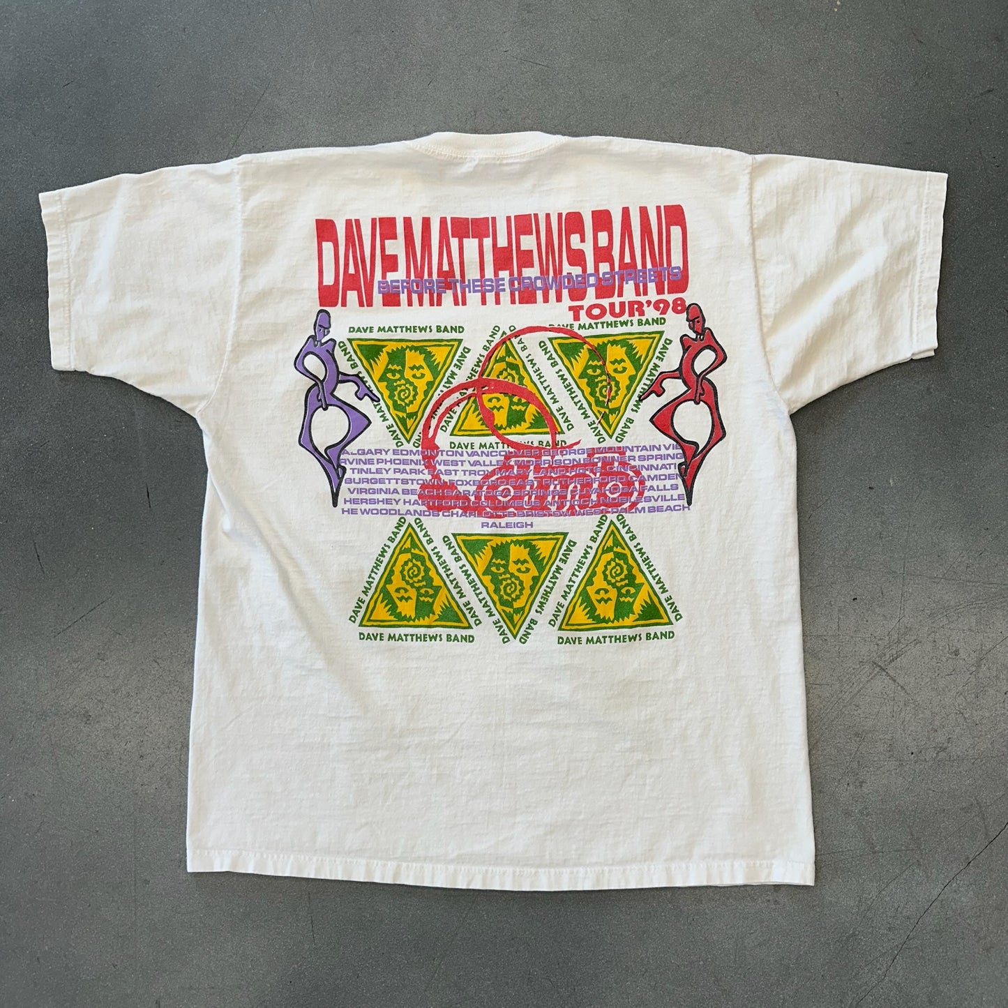 1998 DAVE MATTHEWS BAND PARKING LOT BOOTLEG TEE (PULLED TAG)