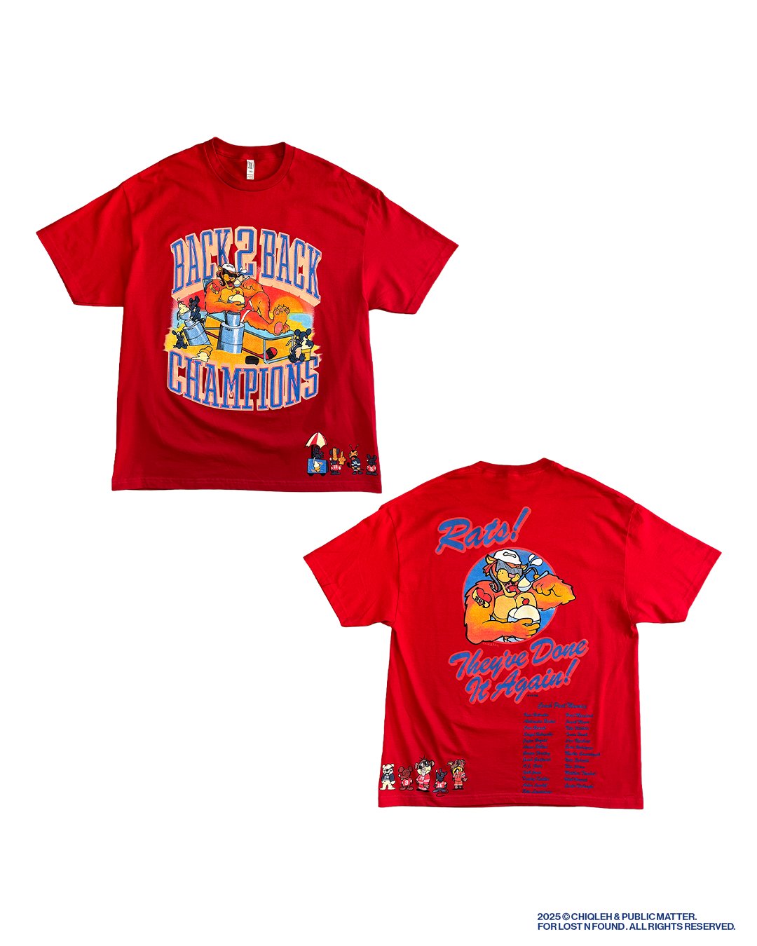 2025 BACK 2 BACK CHAMPIONS RED TEE + TICKET PACKAGE