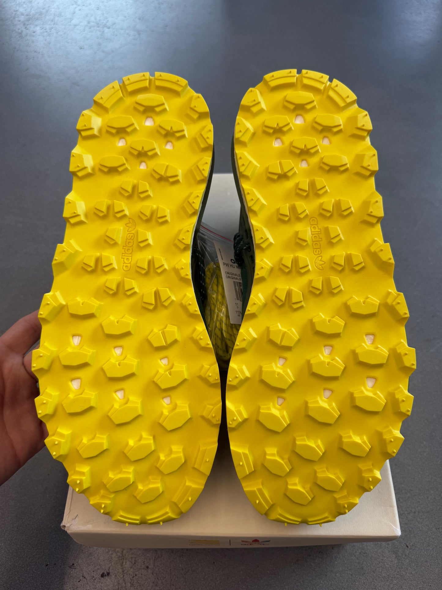 SIZE 11.5 ADIDAS NMD HU PHARRELL NERD GREEN YELLOW (BRAND NEW WITH BOX)