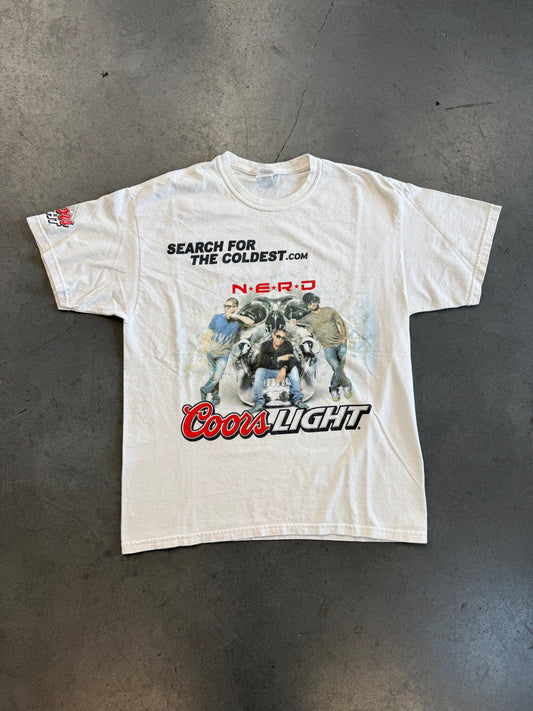 N.E.R.D SEARCH FOR THE COLDEST.COM COORS LIGHT TEE (GILDAN ULTRA COTTON)