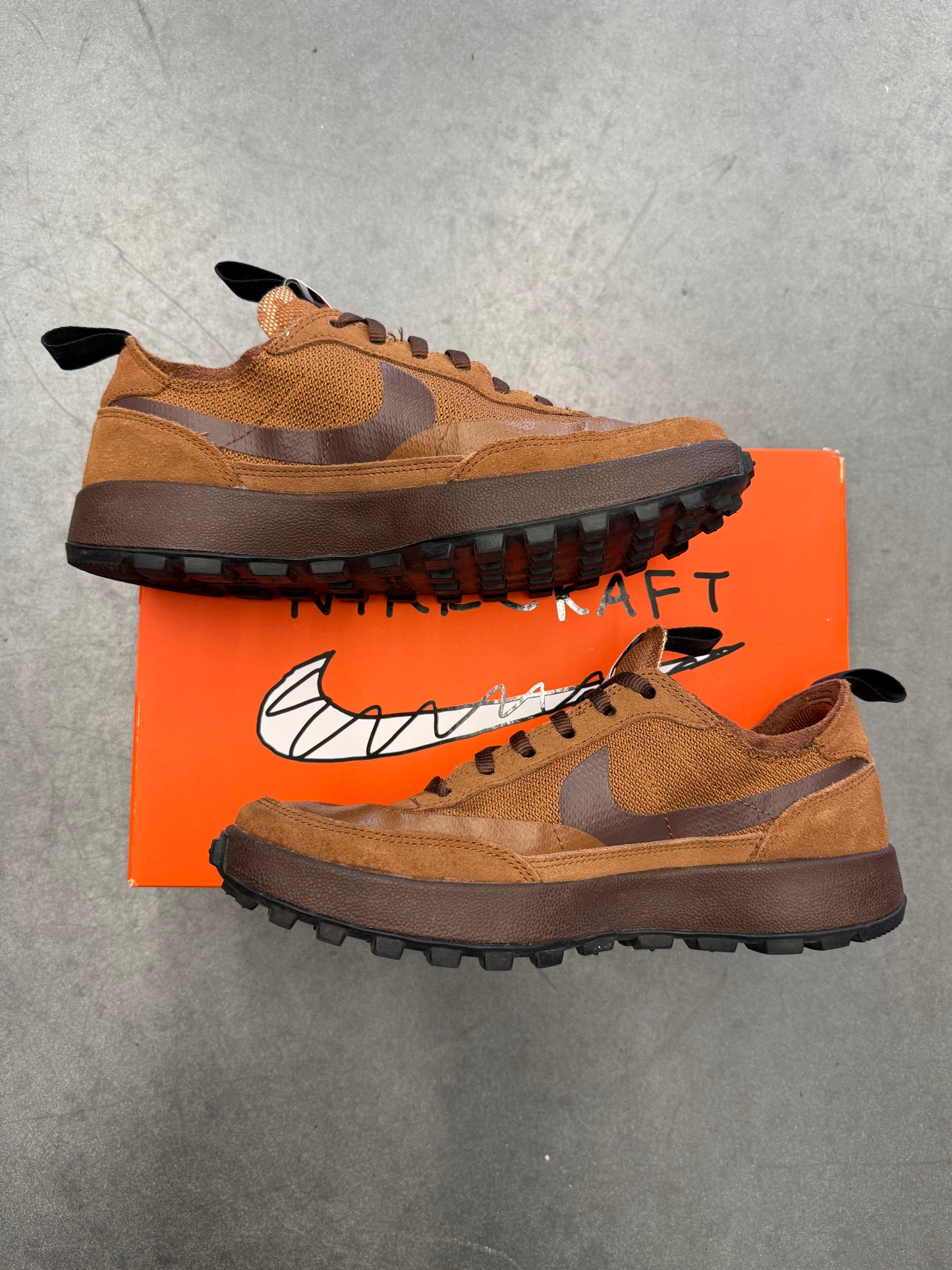 2023 SIZE 7.5 NIKECRAFT GENERAL PURPOSE SHOE TOM SACHS - FIELD BROWN (PRE-OWNED WITH BOX)