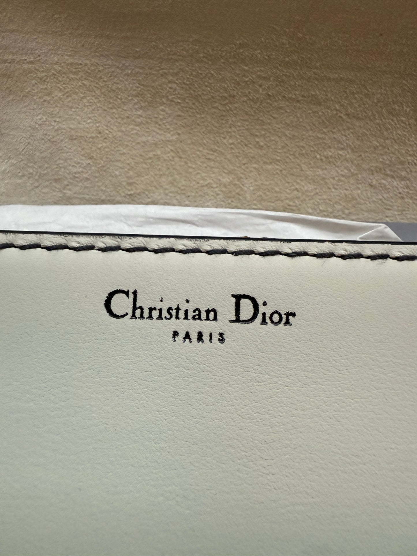 CHRISTIAN DIOR MINI J'ADIOR CHAIN HANDBAG - WHITE (PRE-OWNED WITH DUSTBAG) (TANIA)