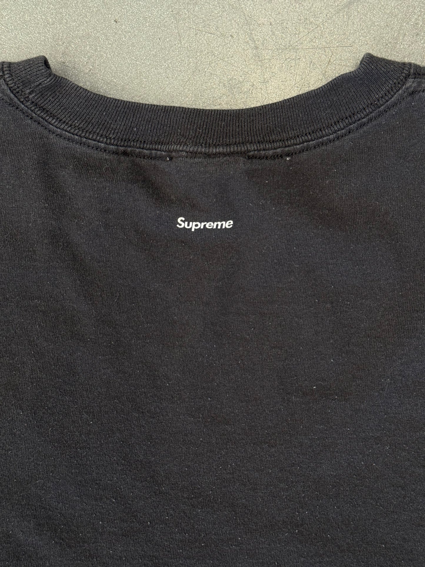SS13 SUPREME X JEAN-MICHEL BASQUIAT ALLAH ZEUS BUDDHA LS TEE - BLACK