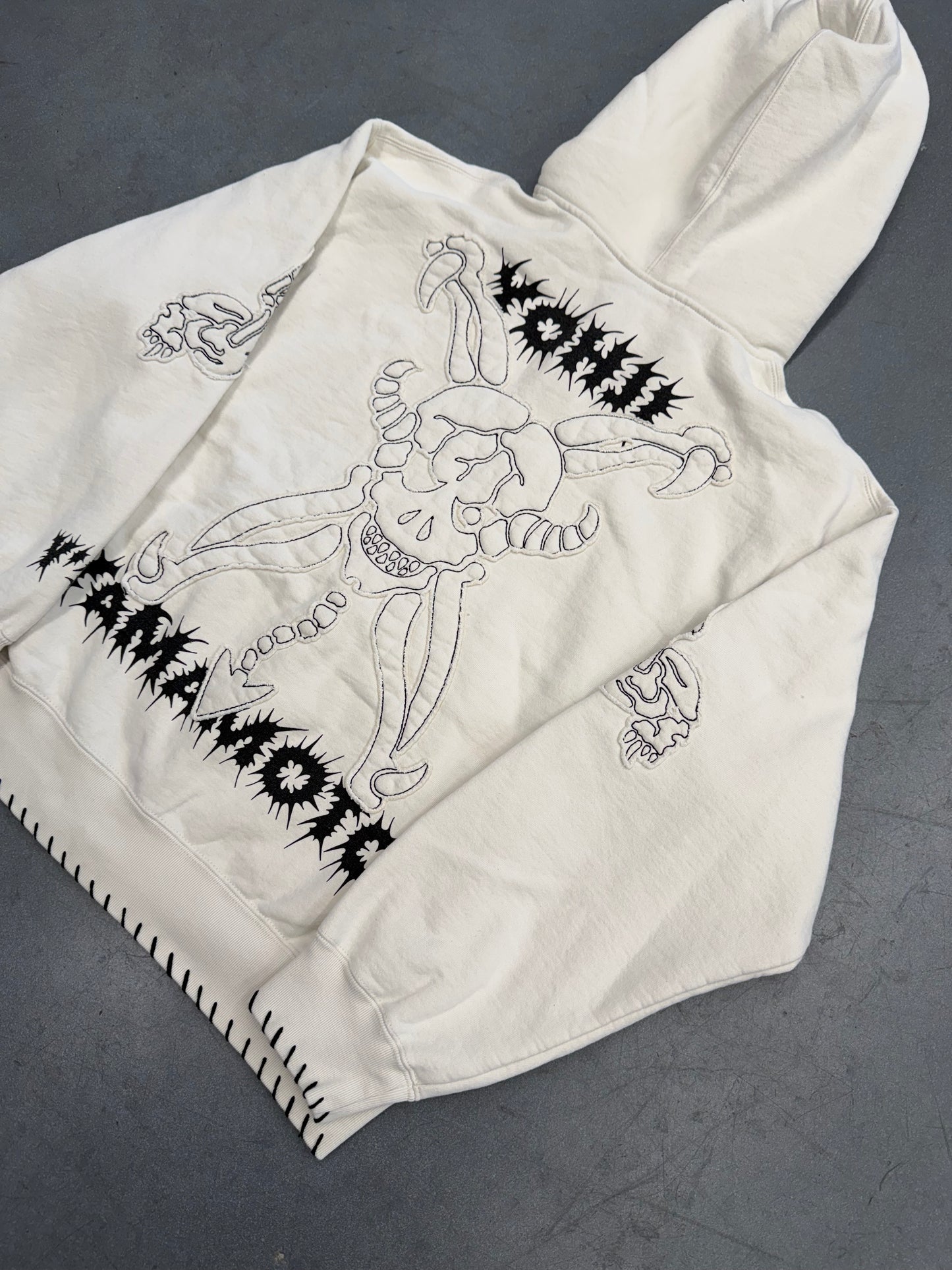 FW25 SUPREME X Y'S BY YOHJI YAMAMOTO ZIP UP HOODED SWEATSHIRT - WHITE (M)