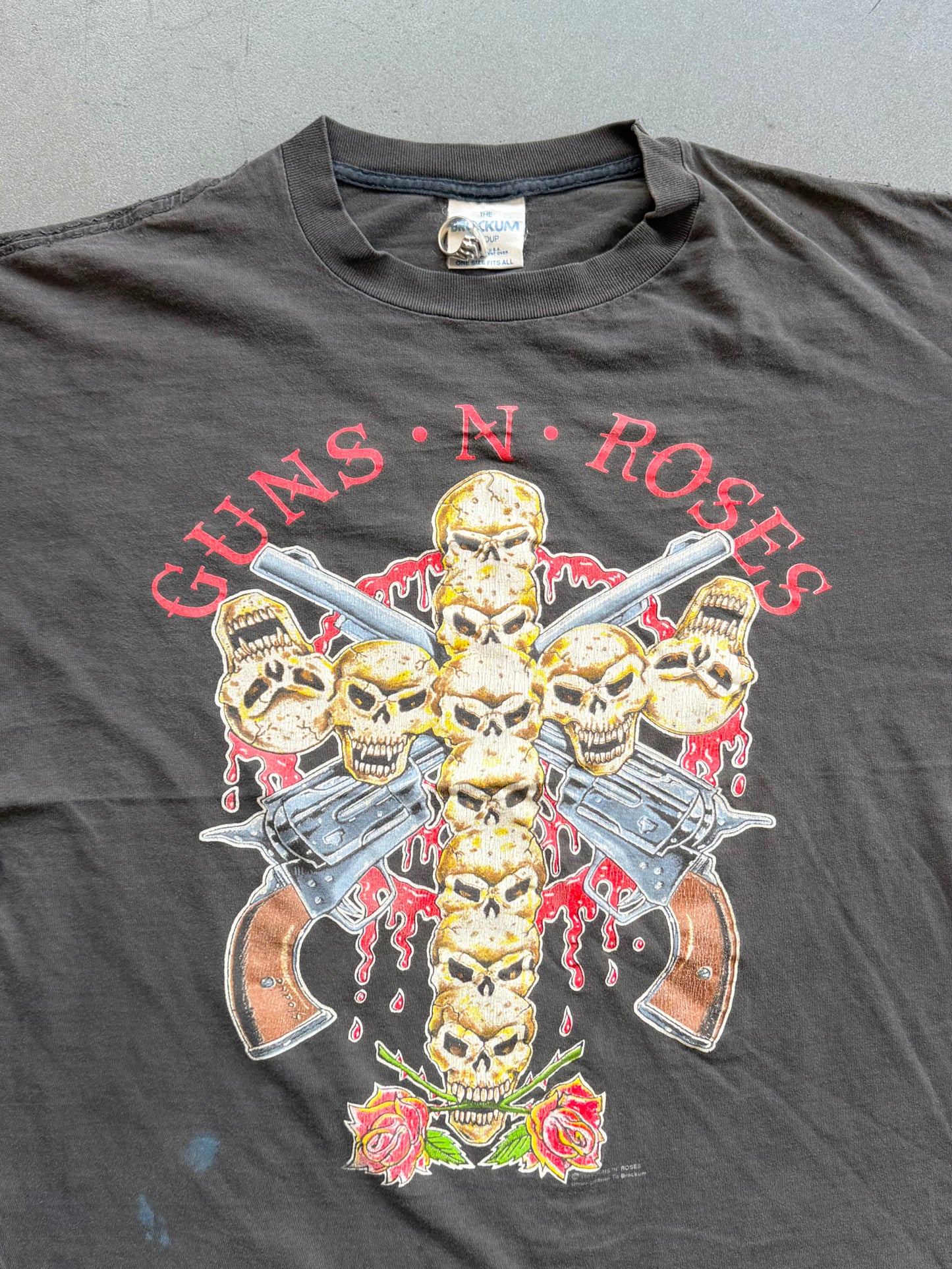 1991 GUNS N ROSES USE YOUR ILLUSION TOUR TEE (BROCKUM TAG)