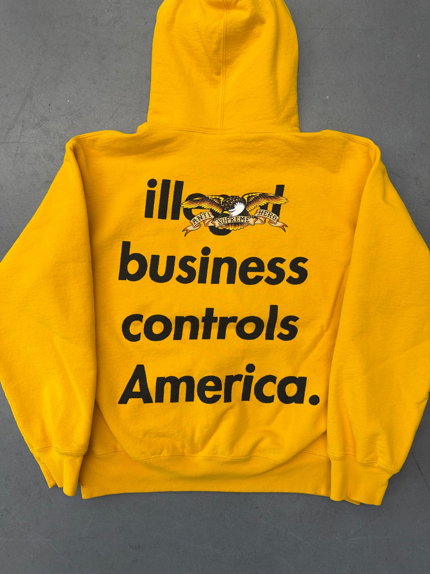 FW25 SUPREME ANTIHERO HOODED SWEATSHIRT - YELLOW