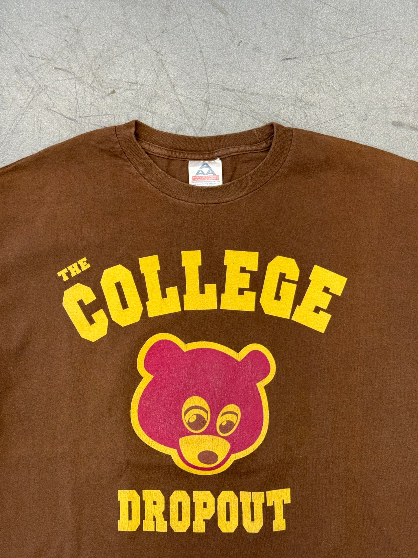 2004 KANYE WEST THE COLLEGE DROP PRE RELEASE PROMO TEE (TRIPLE A TAG)